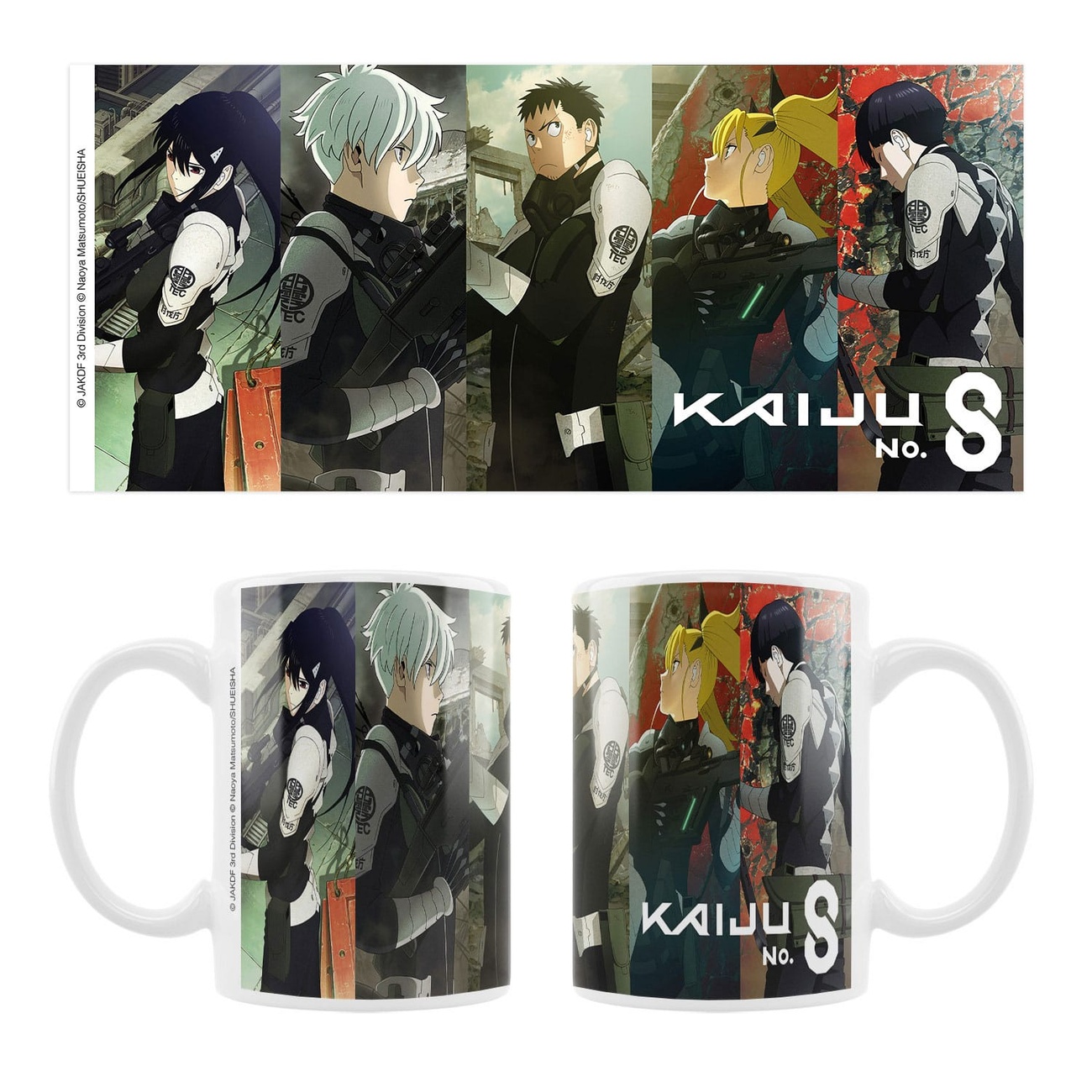 Kubek ceramiczny Kaiju No. 8 Mina, Reno, Kafka, Kikoru, Hoshina