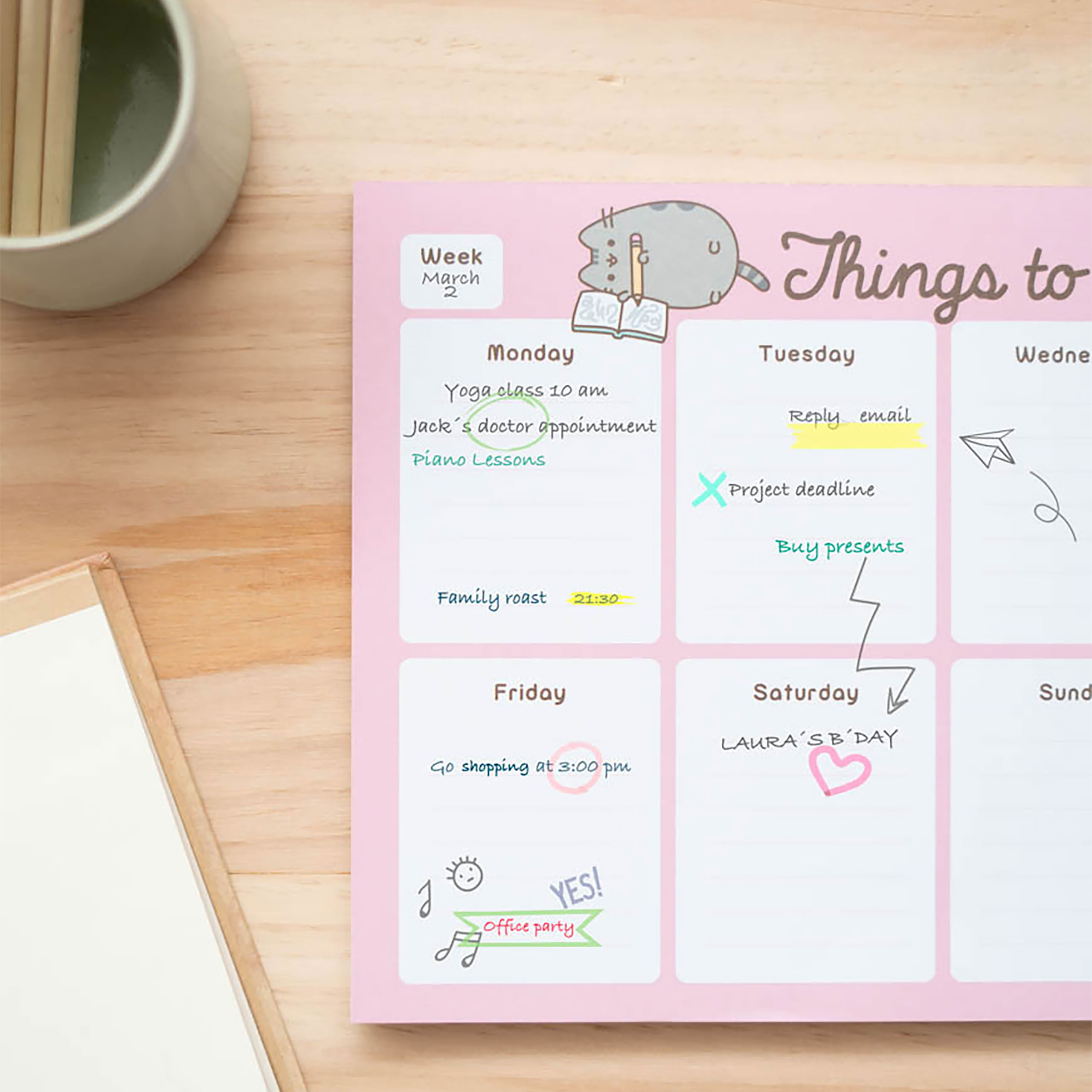 Pusheen - Things To Do Later Weekly Planner