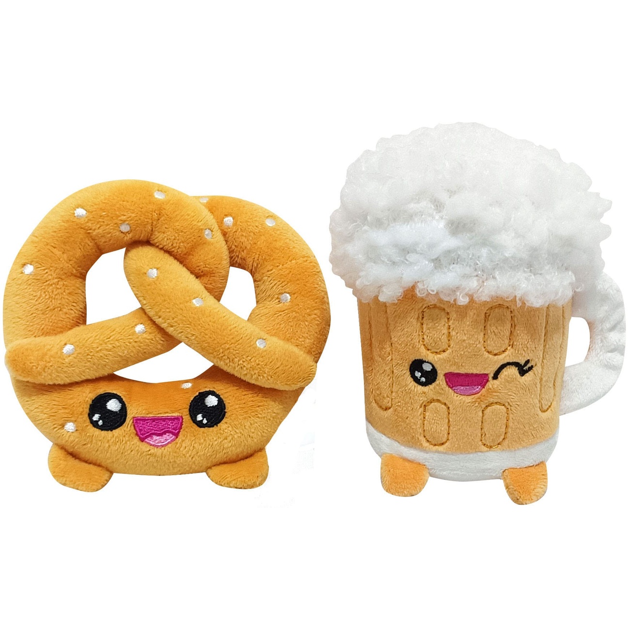 Yummis Together figuras de peluche pack de 2 Pretzel & Cerveza en Take Away Bag 21 cm