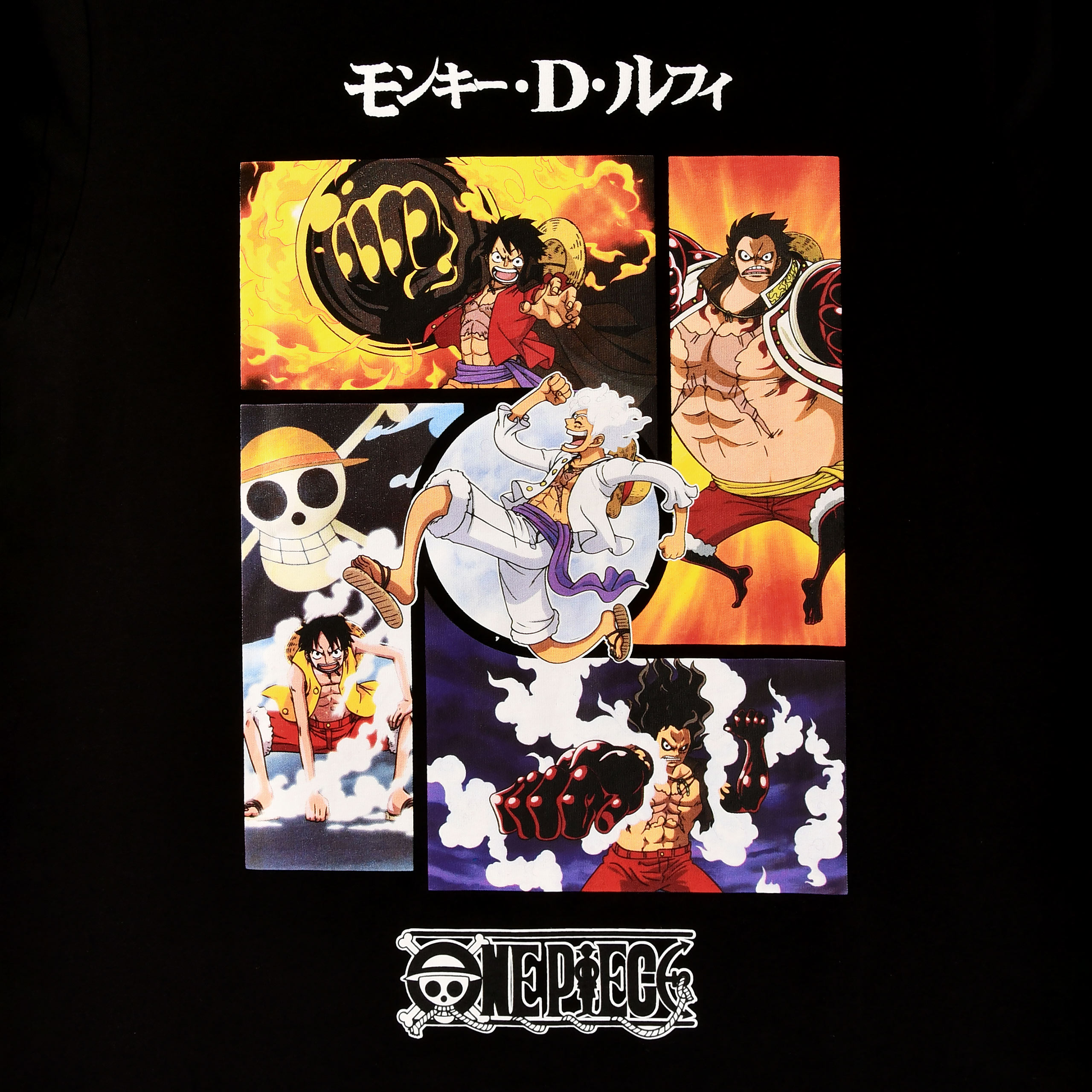 One Piece - Gear T-Shirt schwarz