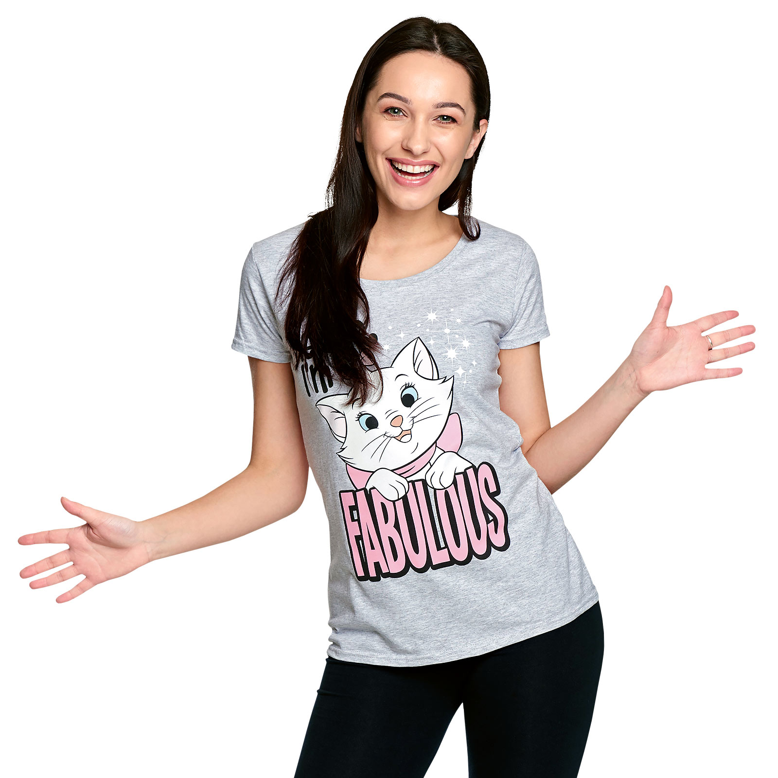 Aristocats - Marie Fabulous Dames T-Shirt Grijs