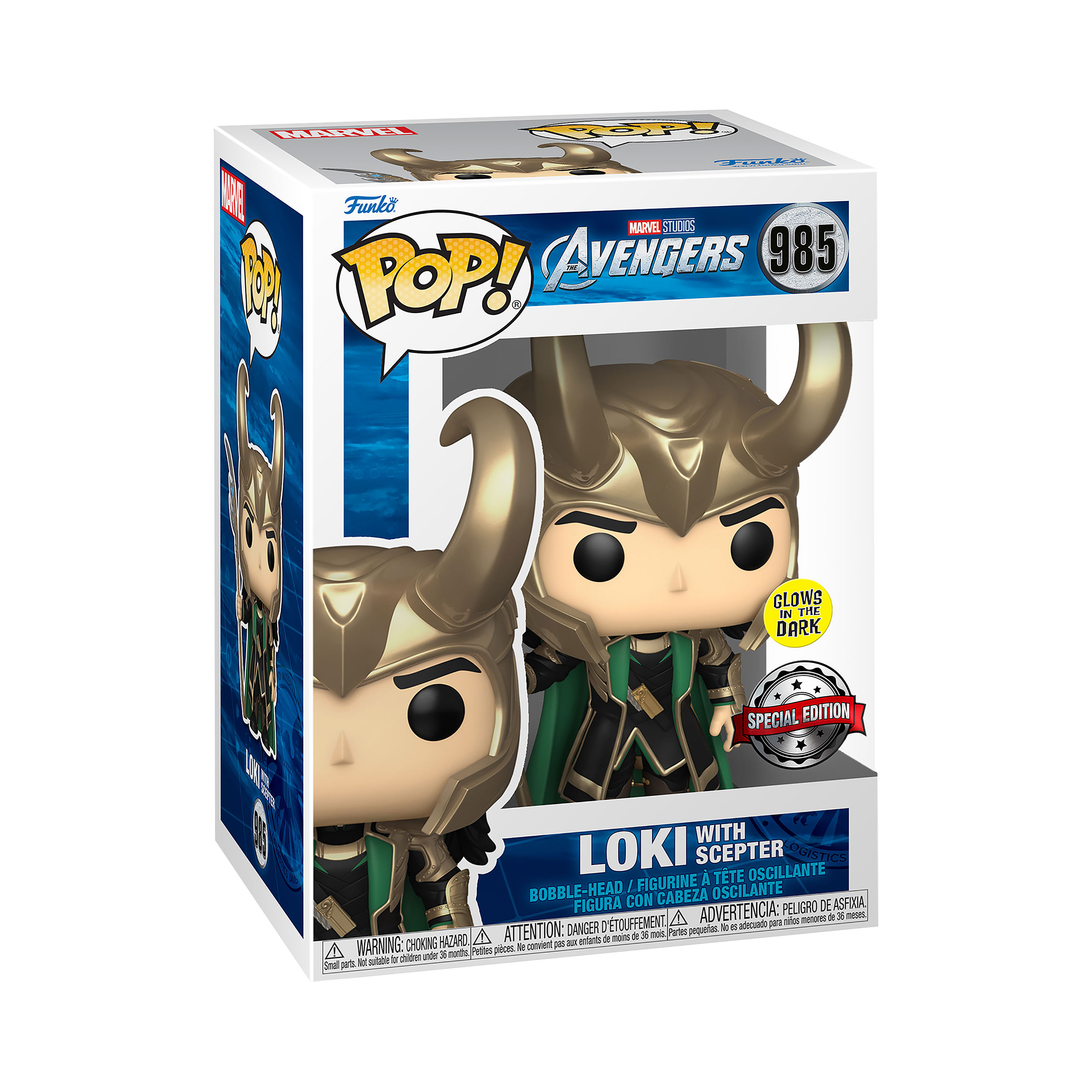 Marvel - Loki with Scepter Glow in the Dark Funko Pop Bobblehead Figure