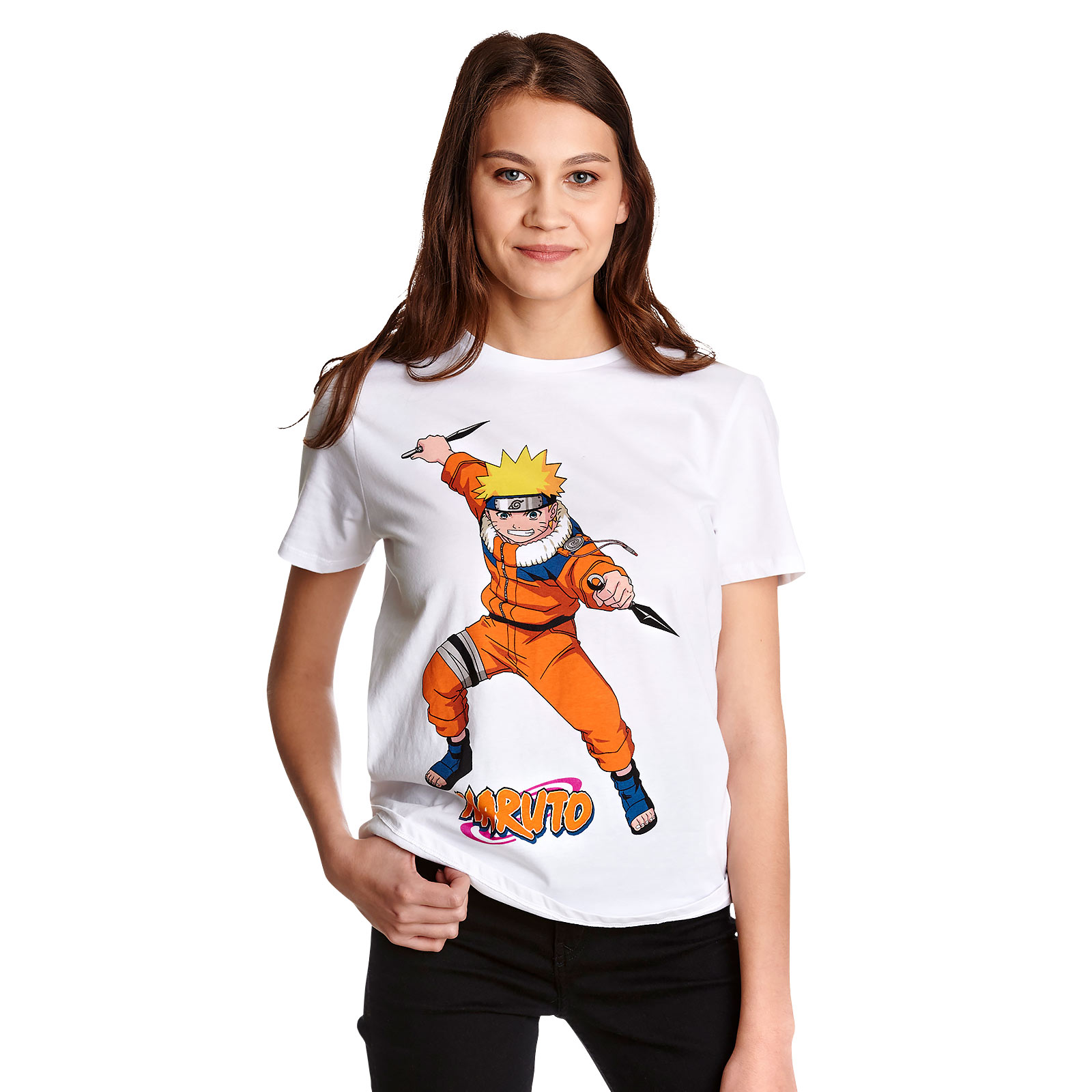 Naruto Uzumaki Character T-Shirt Damen weiß