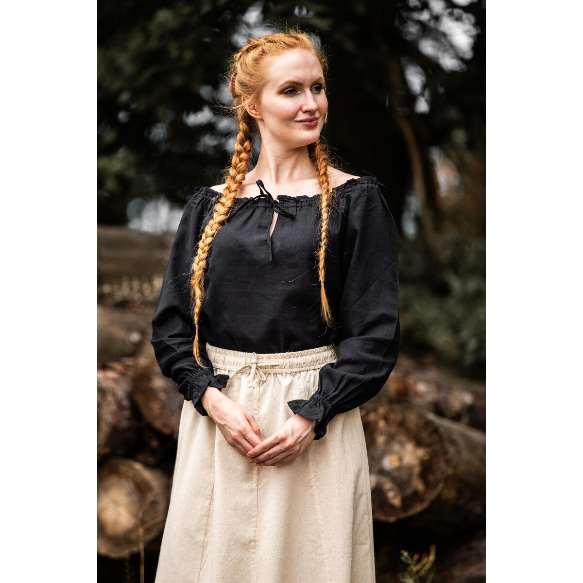 Blusa medieval Edith negra