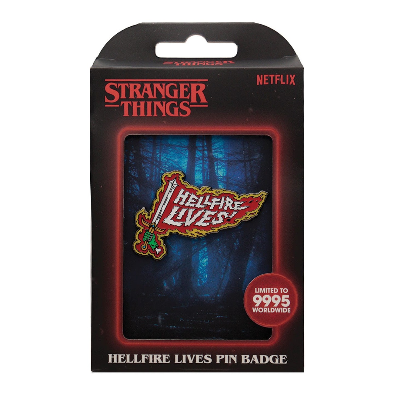 Stranger Things Pin Hellfire Lives Edición Limitada