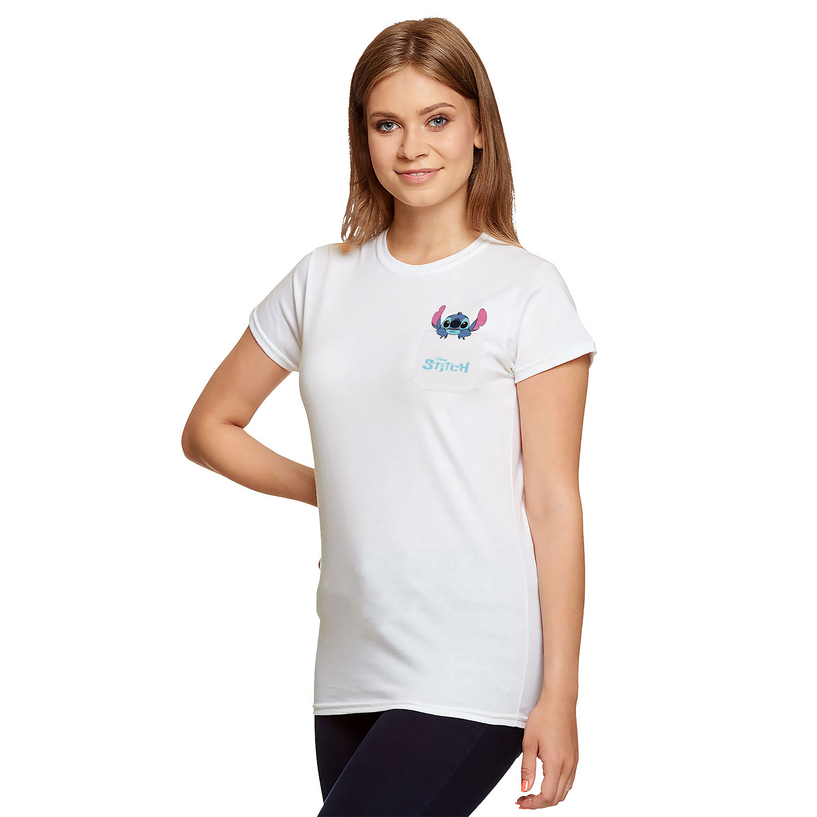 T-shirt de poche Stitch blanc - Lilo & Stitch