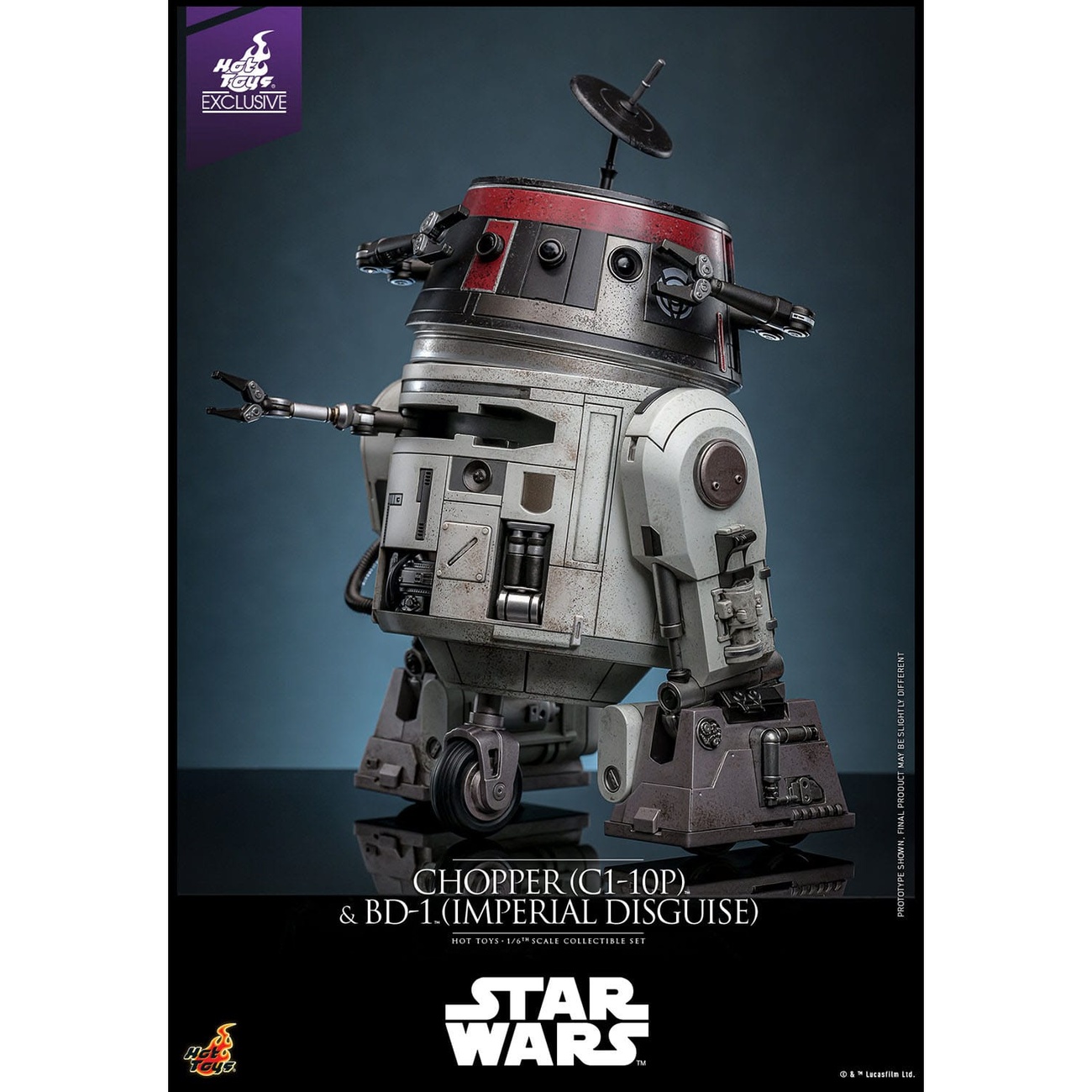 Star Wars Set di action figure 1/6 Chopper (C1-10P™) & BD-1™ (Imperial Disguise) 18 cm & 8 cm