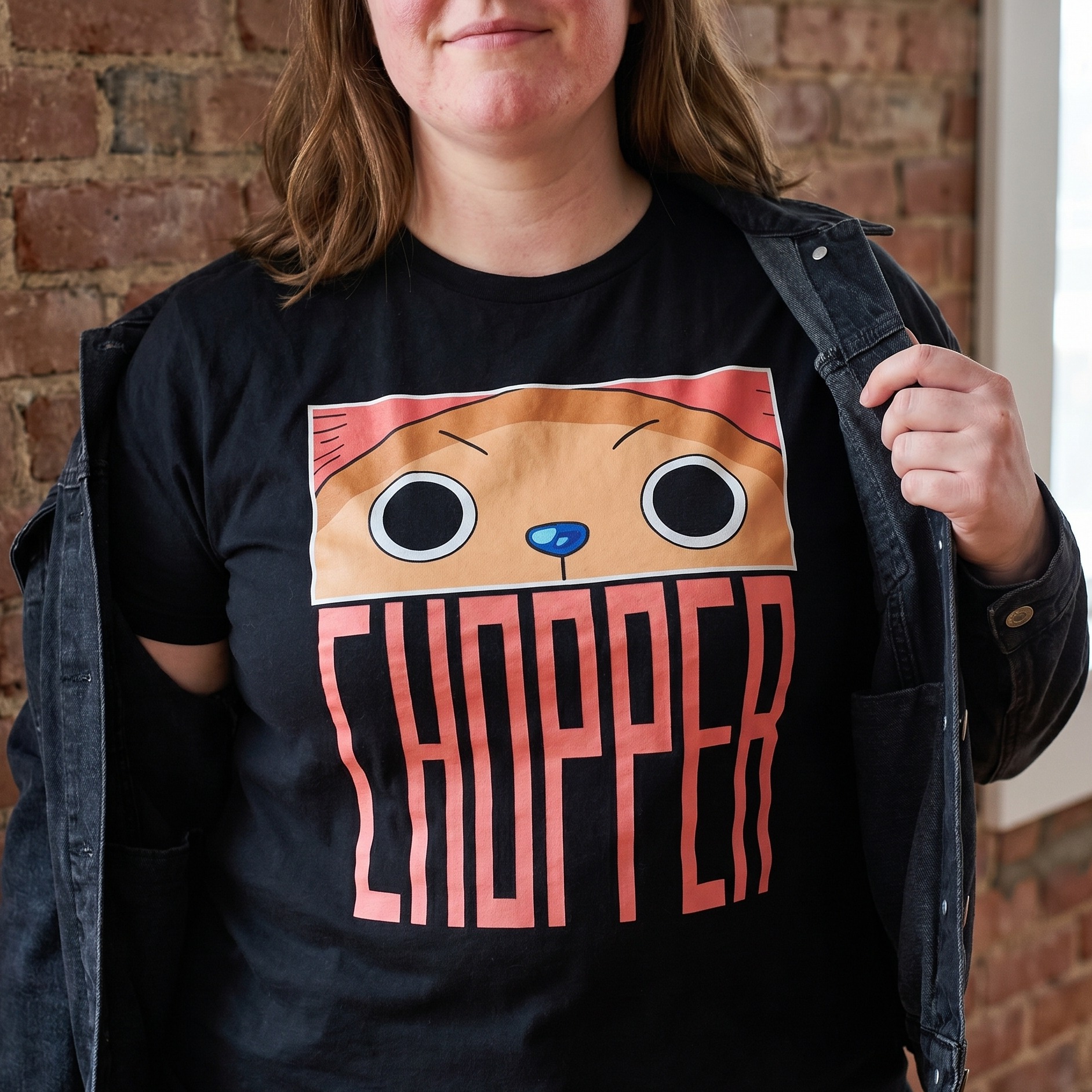 One Piece - T-Shirt Tony Chopper Eyes nero