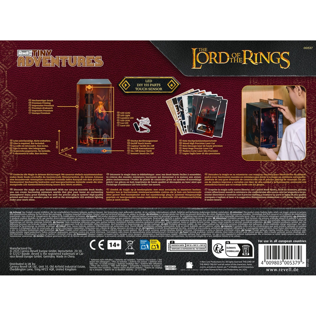 Der Herr der Ringe Tiny Adventures Book Nook Mini-Diorama Barad-Dûr 23 cm