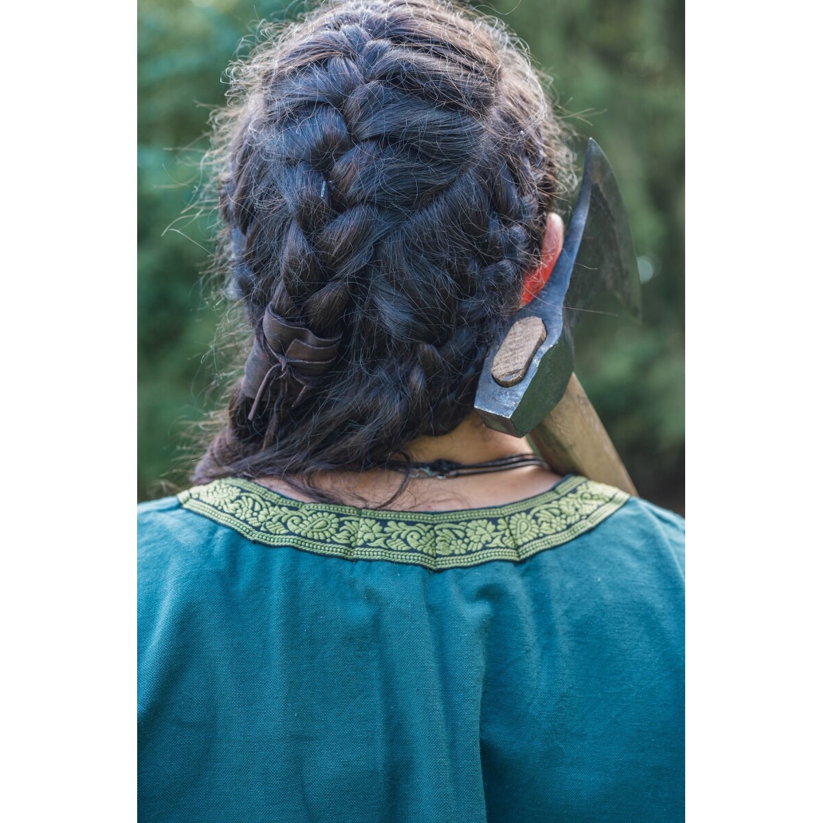 Tunique médiévale avec bordure Halvor vert