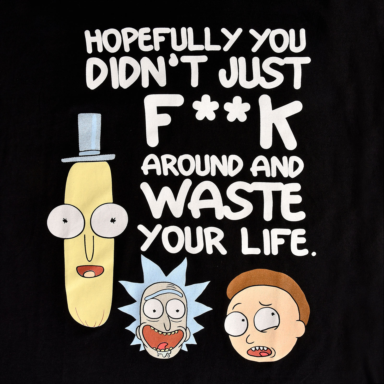 Rick en Morty - Verspil je leven T-shirt zwart