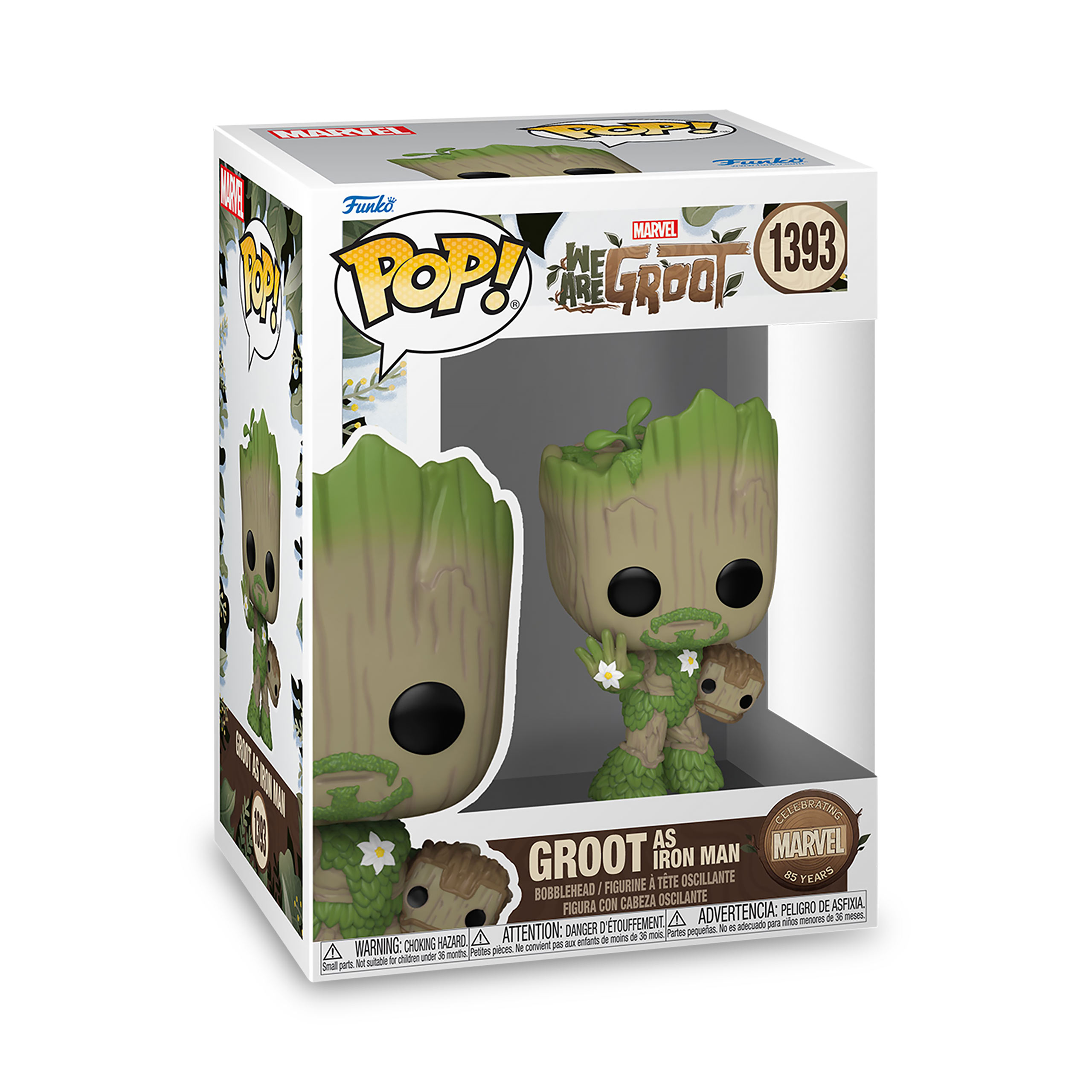 Marvel - Somos Groot Iron Man Funko Pop Figura de Cabeza Oscilante