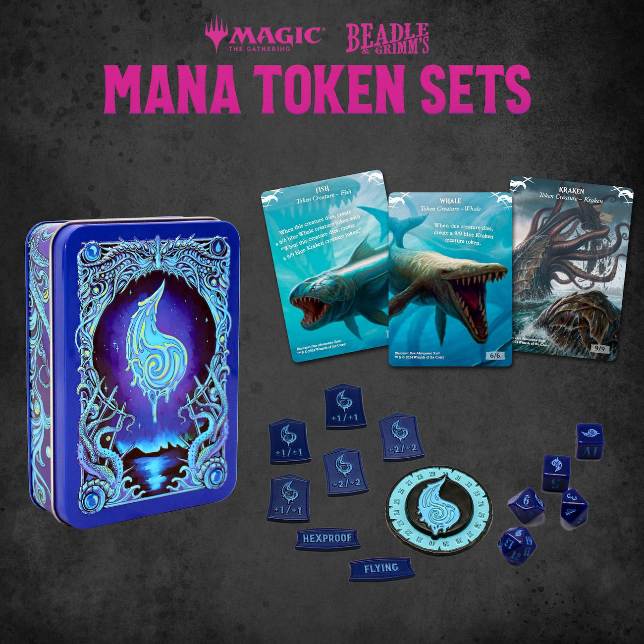 Magic: The Gathering Dice and Token Pack Blue Mana