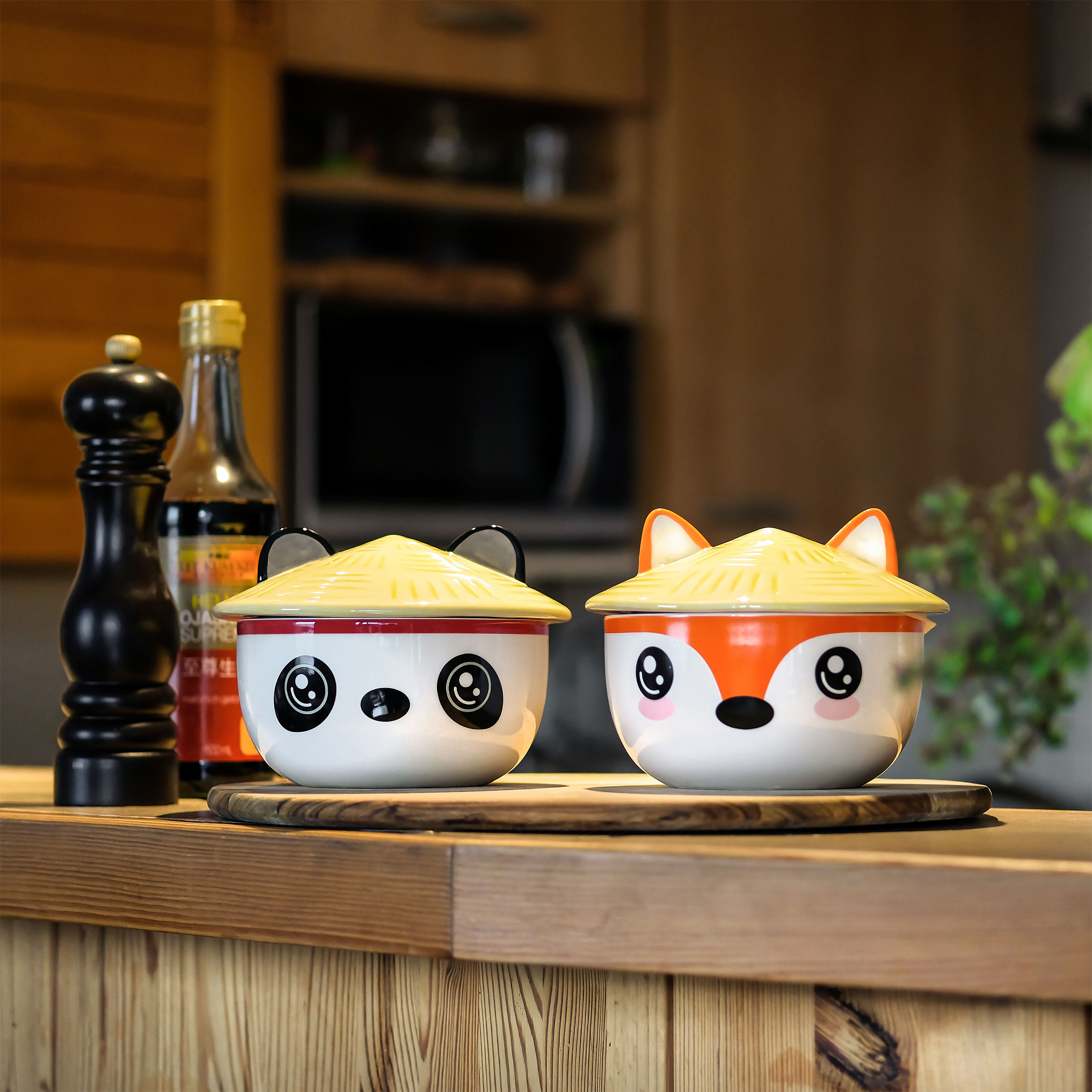 Kawaii Panda Bowl with Lid for Anime Fans