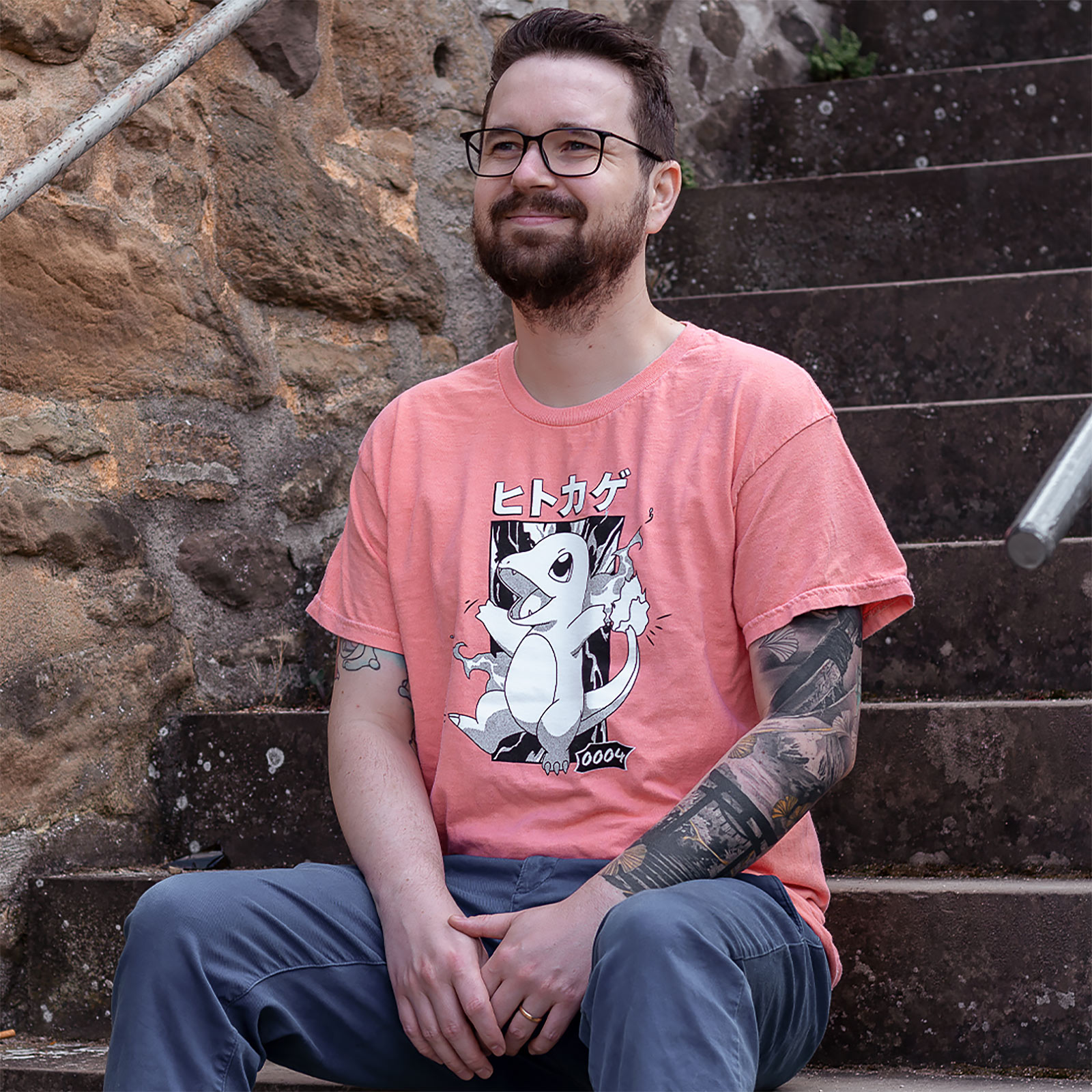 Pokémon - Charmander Katakana Vintage T-shirt
