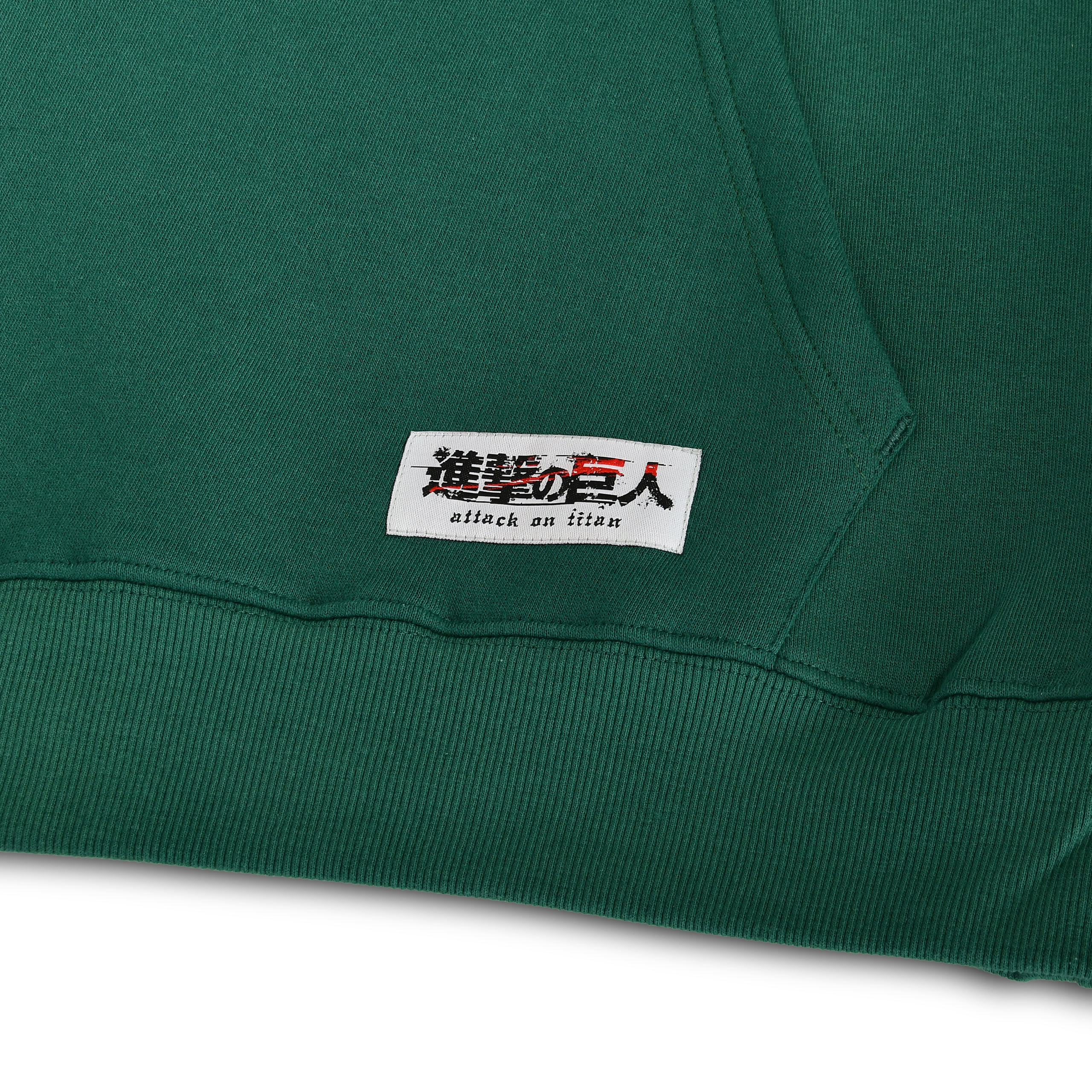 Hoodie militar verde con símbolo de explorador - Attack on Titan