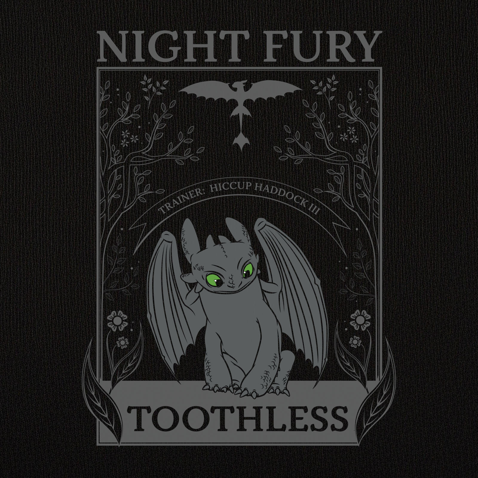 Cómo Entrenar a tu Dragón - Camiseta de Mujer Night Fury Negra