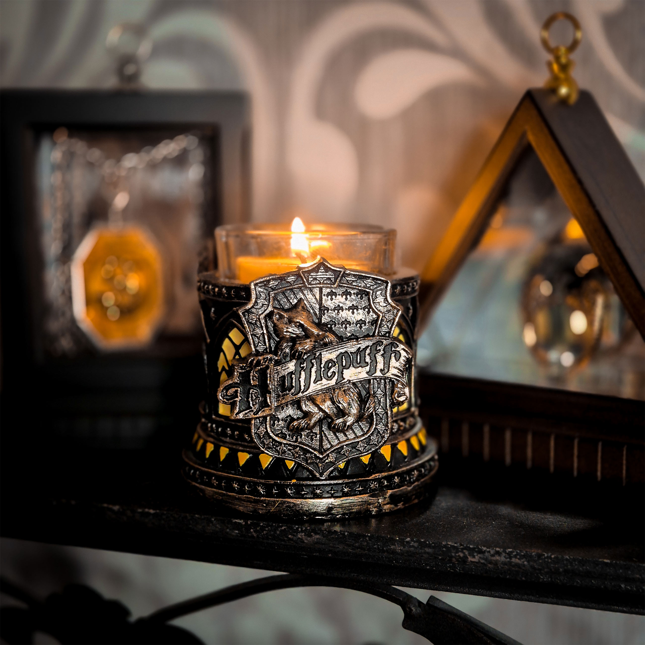 Hufflepuff waxinelichthouder - Harry Potter