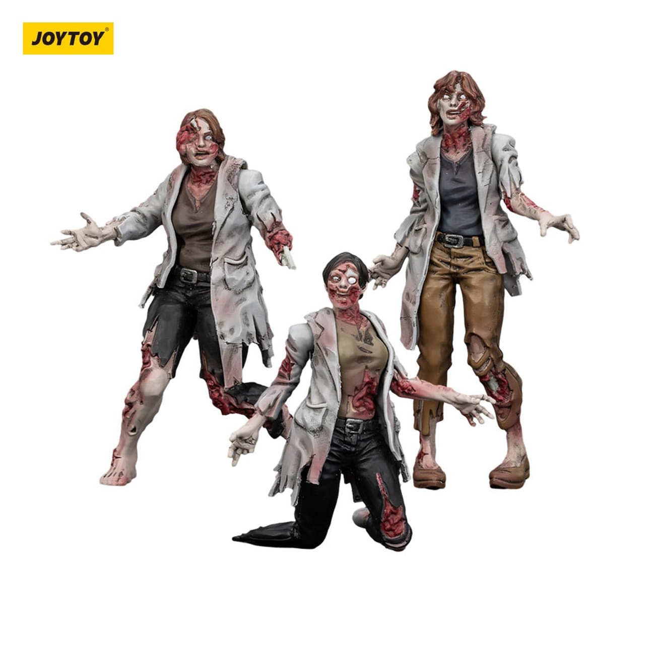 Zombie Dark Source Actionfigurer 3-pack Scientists (Female) 8 cm