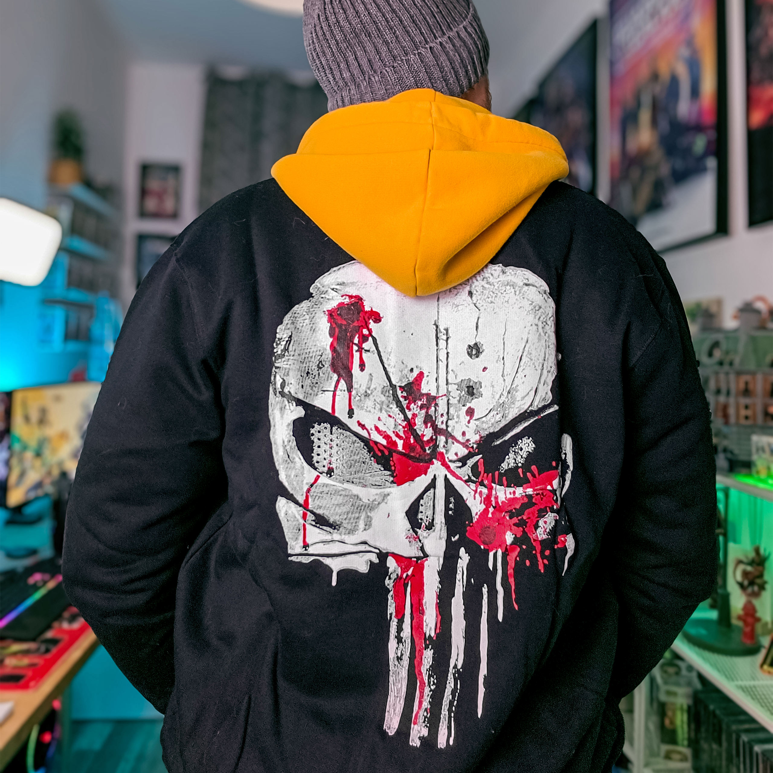 Punisher - Blood Skull College Jacke schwarz-weiß