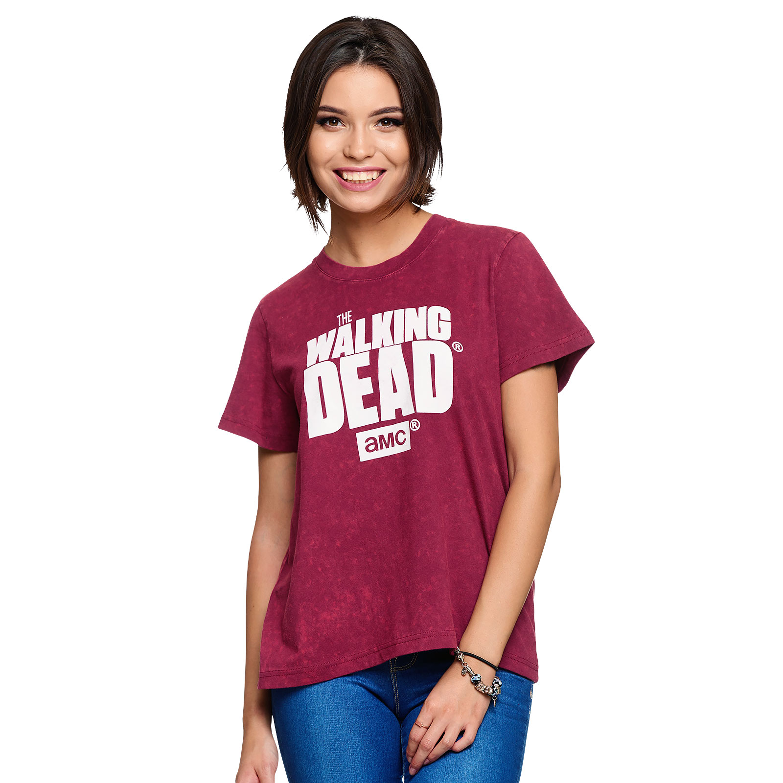 Walking Dead - Logo T-Shirt Damen rot