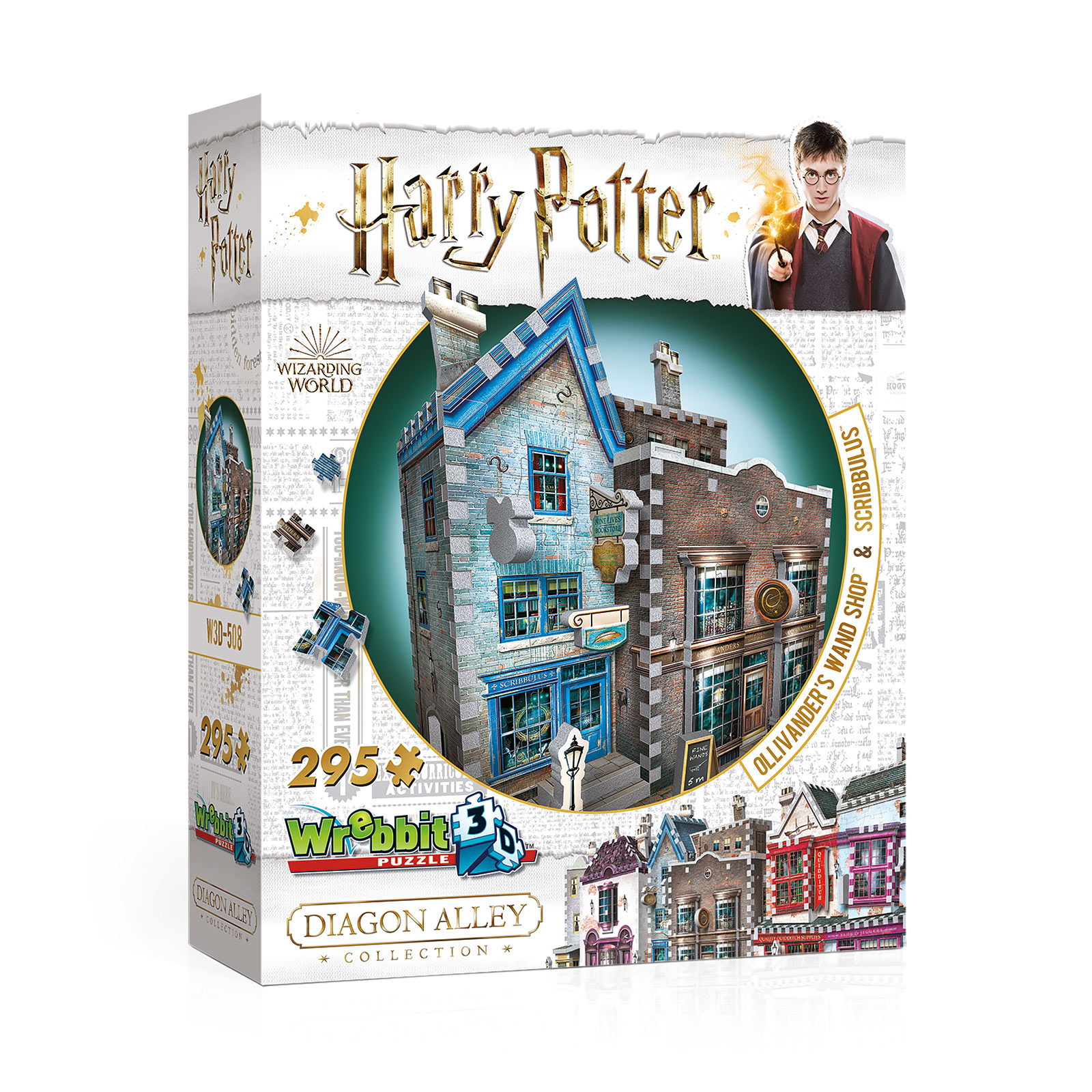 Harry Potter - Ollivanders Toverstokkenwinkel & Scribbulus' Schrijfwaren 3D Puzzel