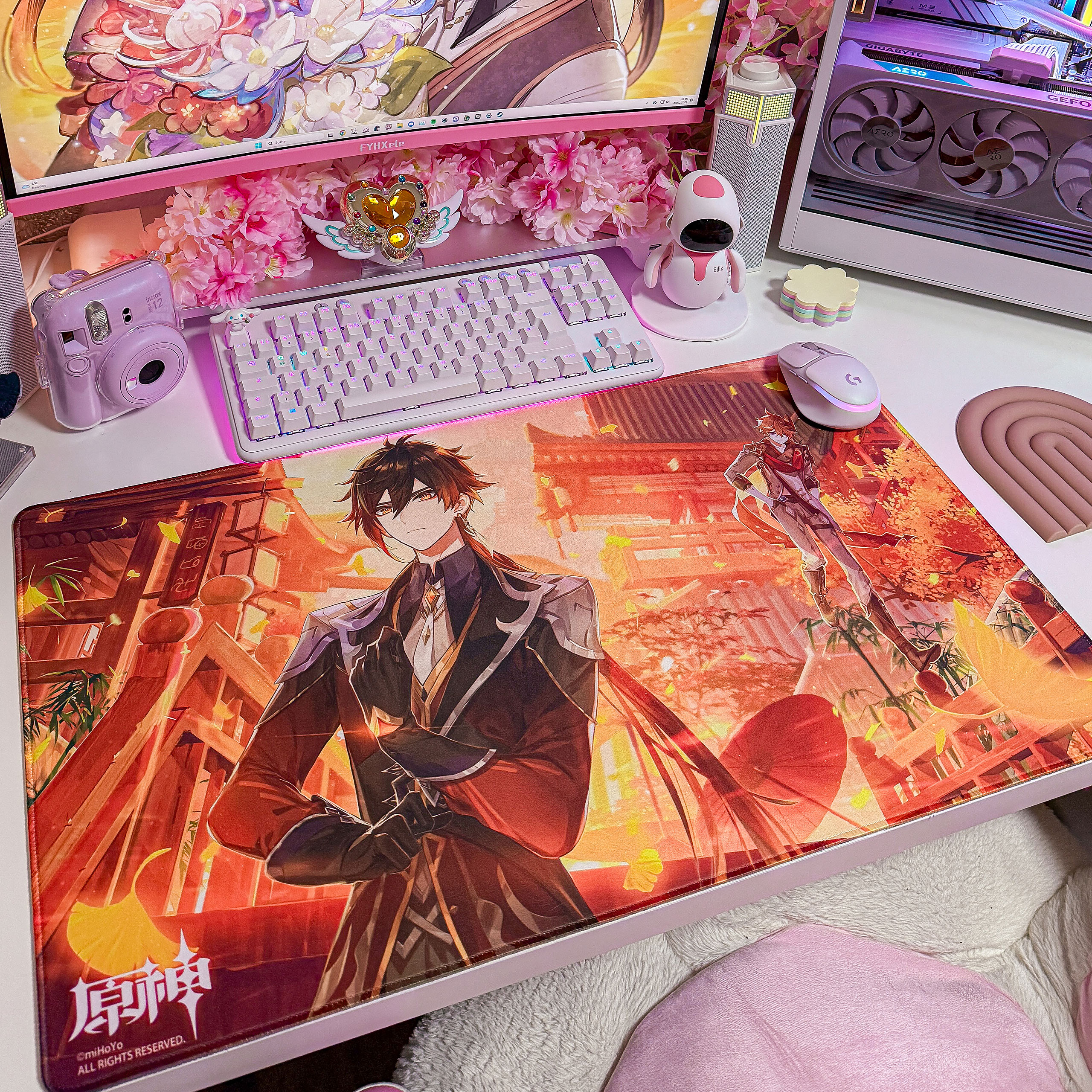 Genshin Impact - Devil Mission The Approaching Star - Zhongli und Tartaglia Mousepad