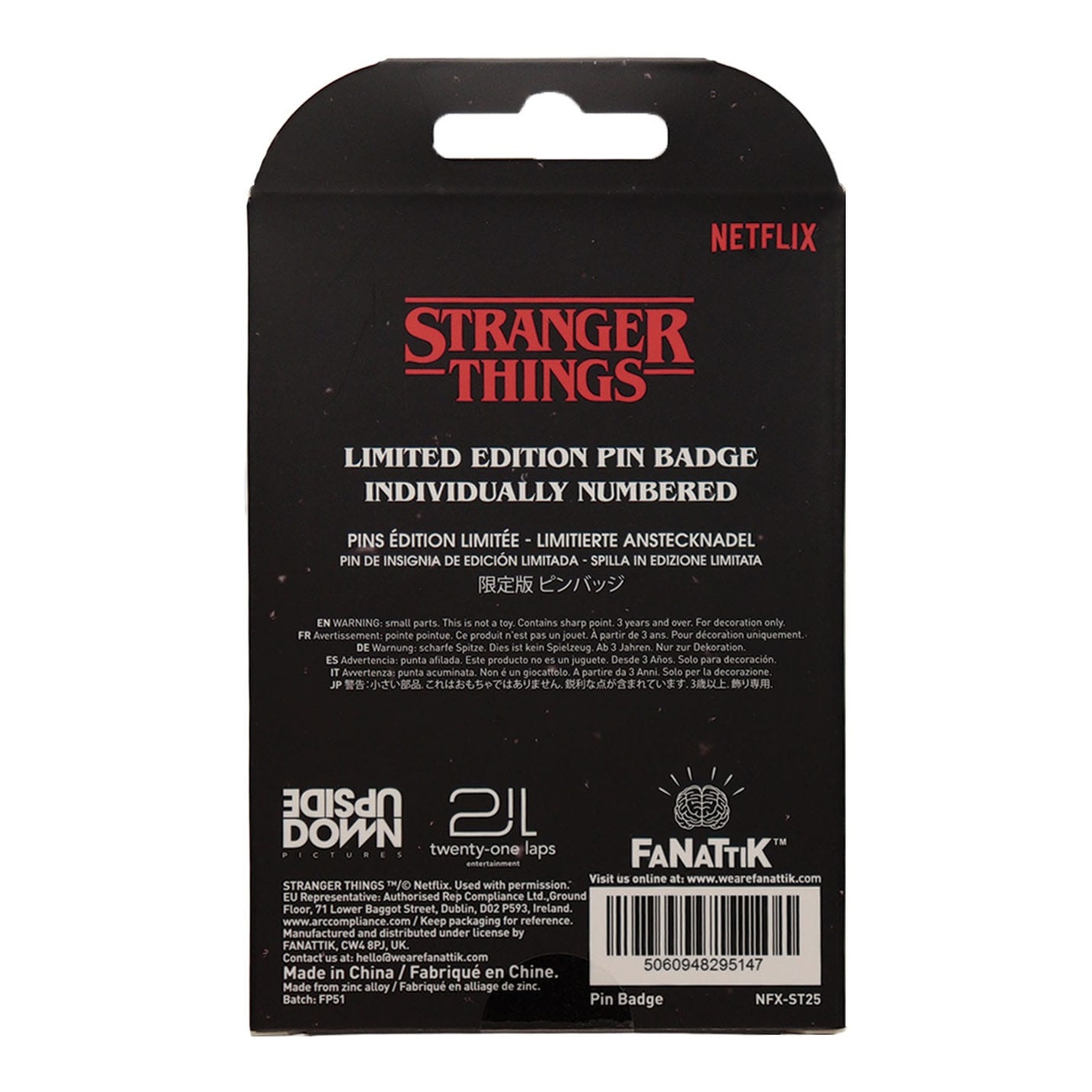 Stranger Things Pin Hellfire Lives Edición Limitada