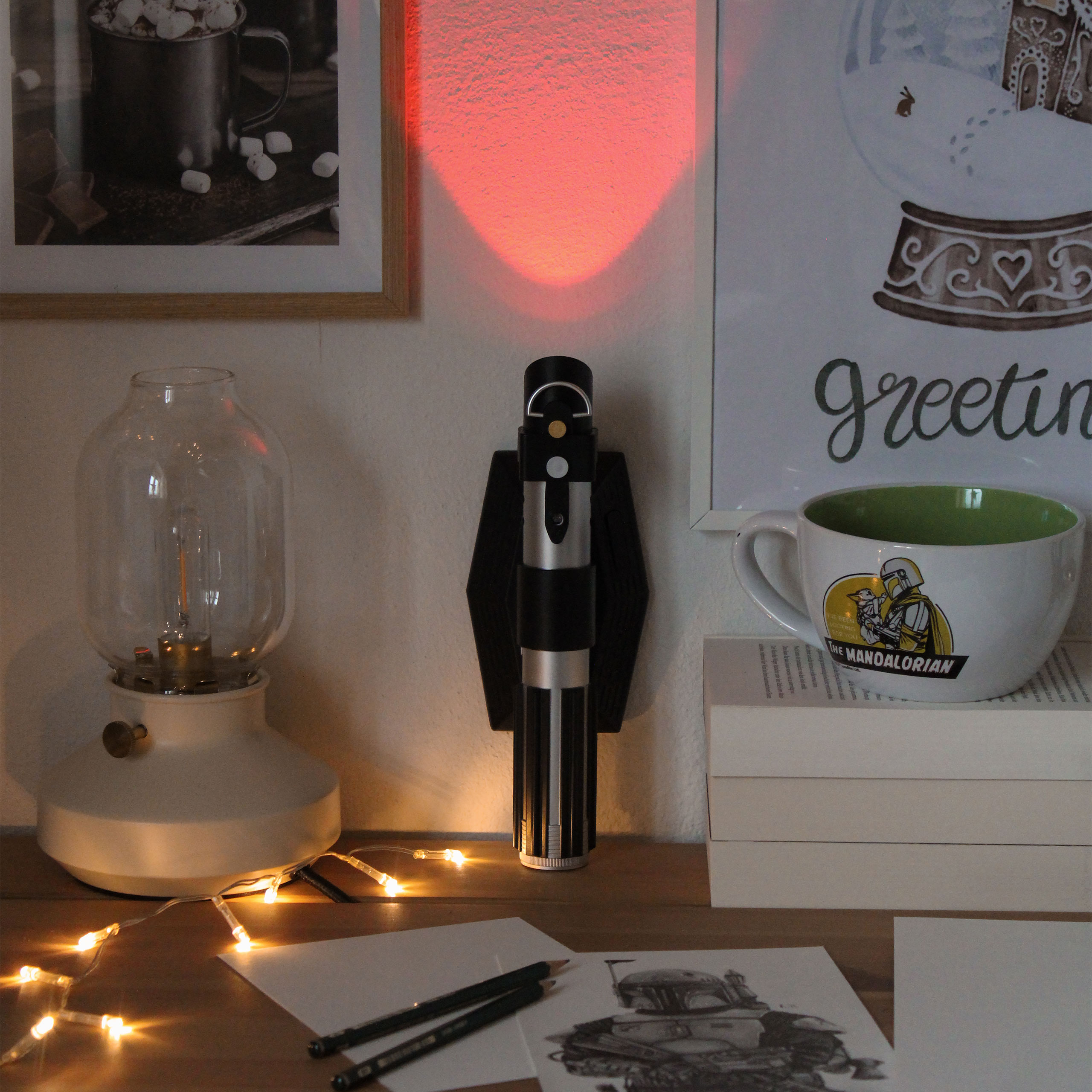 Star Wars - Lichtschwert LED Wandlampe mit Sound