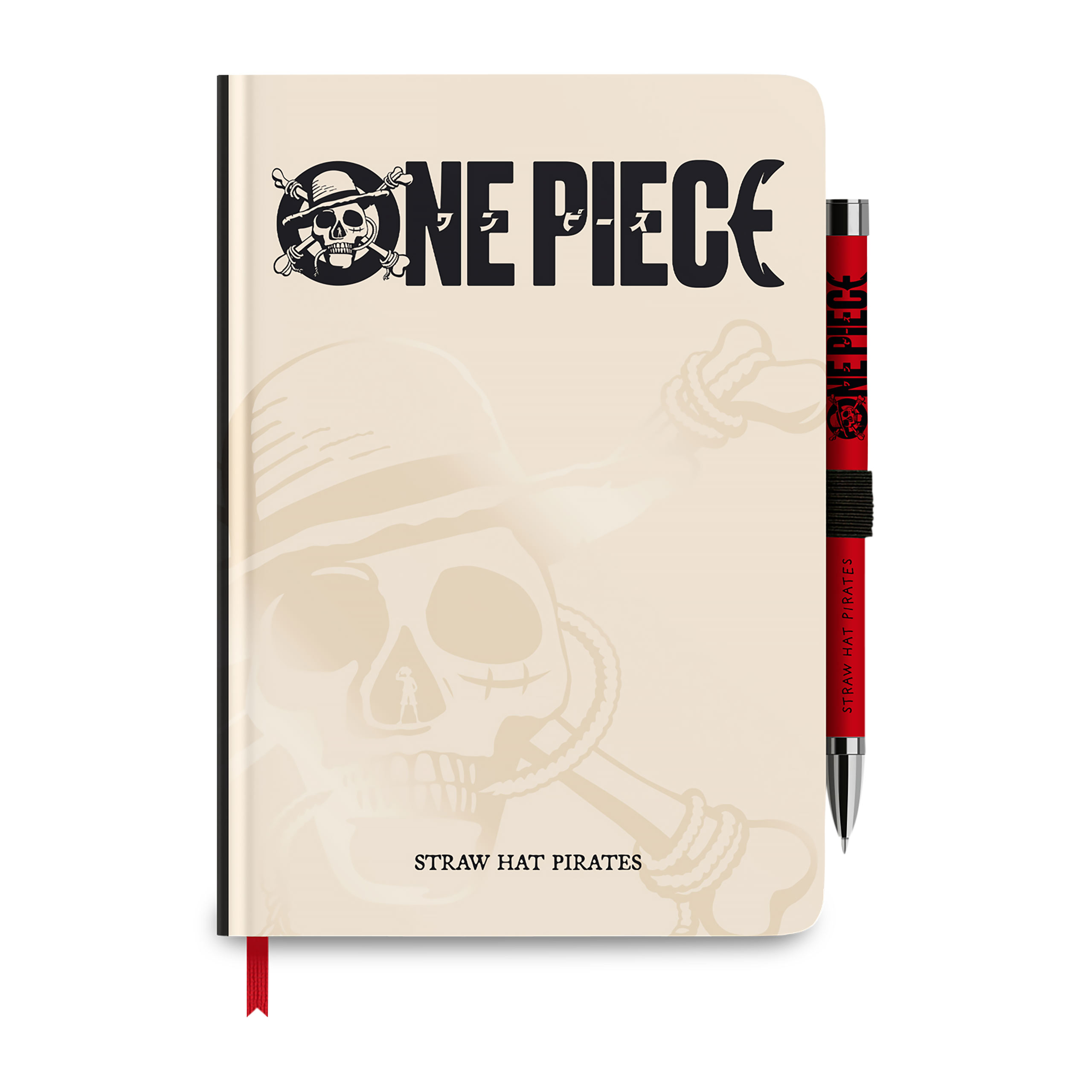 One Piece - Strohhut Piraten Notizbuch mit Projektor Stift