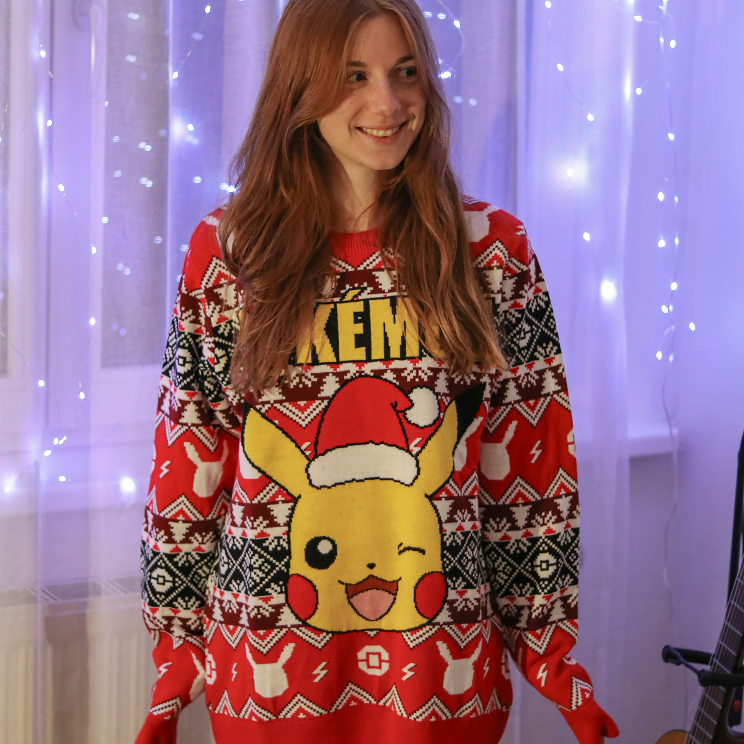 Pikachu christmas sweater hotsell