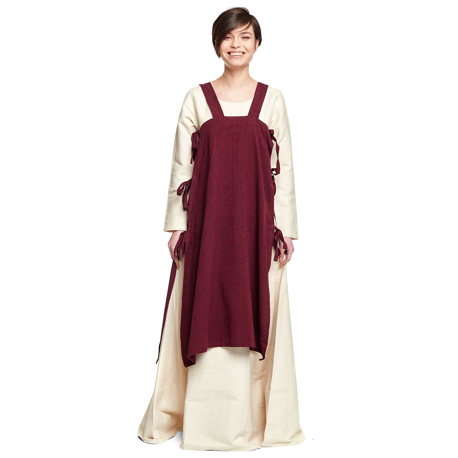 Sur-robe médiévale Hildegard rouge