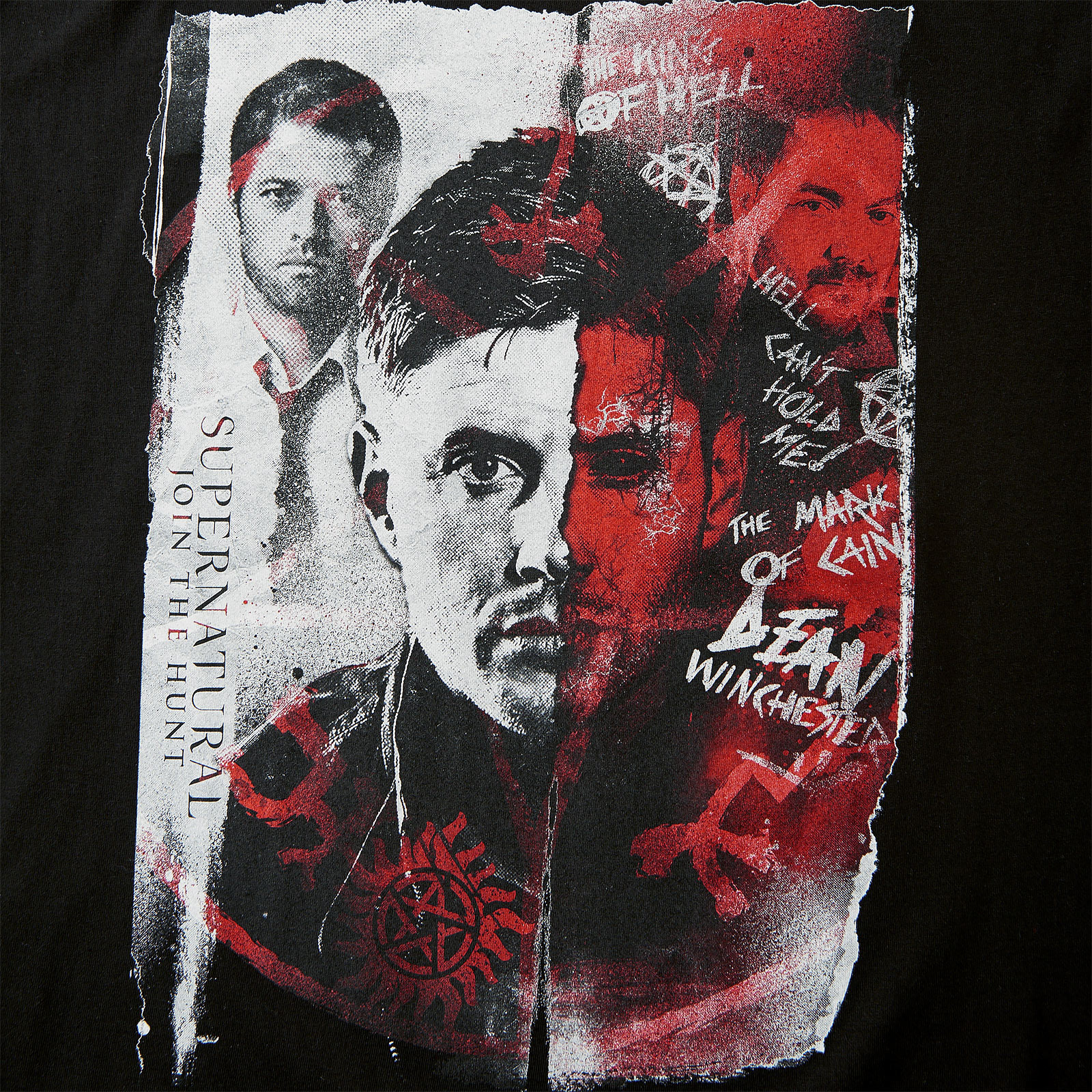 Supernatural - Dean Winchester T-shirt zwart