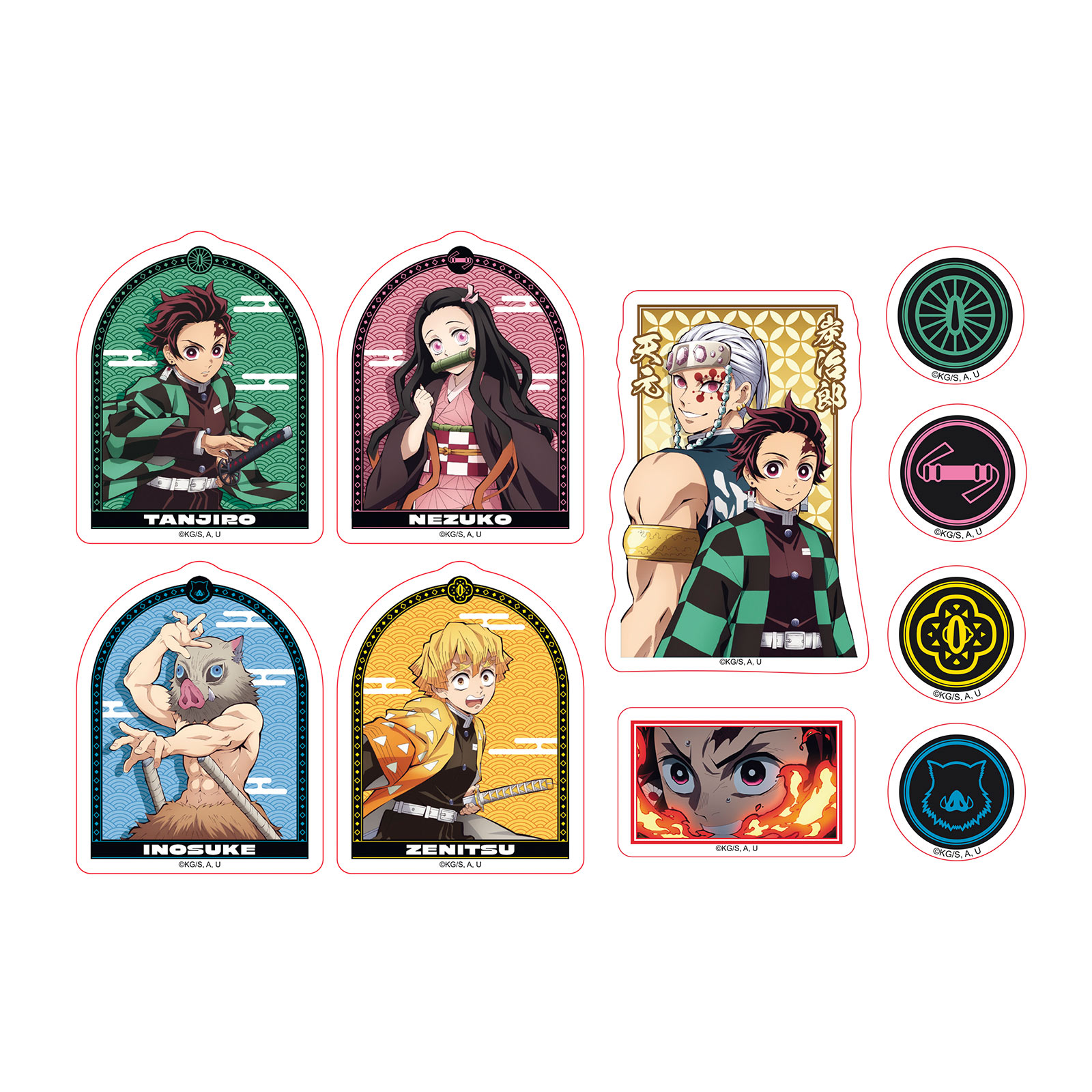 Demon Slayer - Zestaw naklejek Team