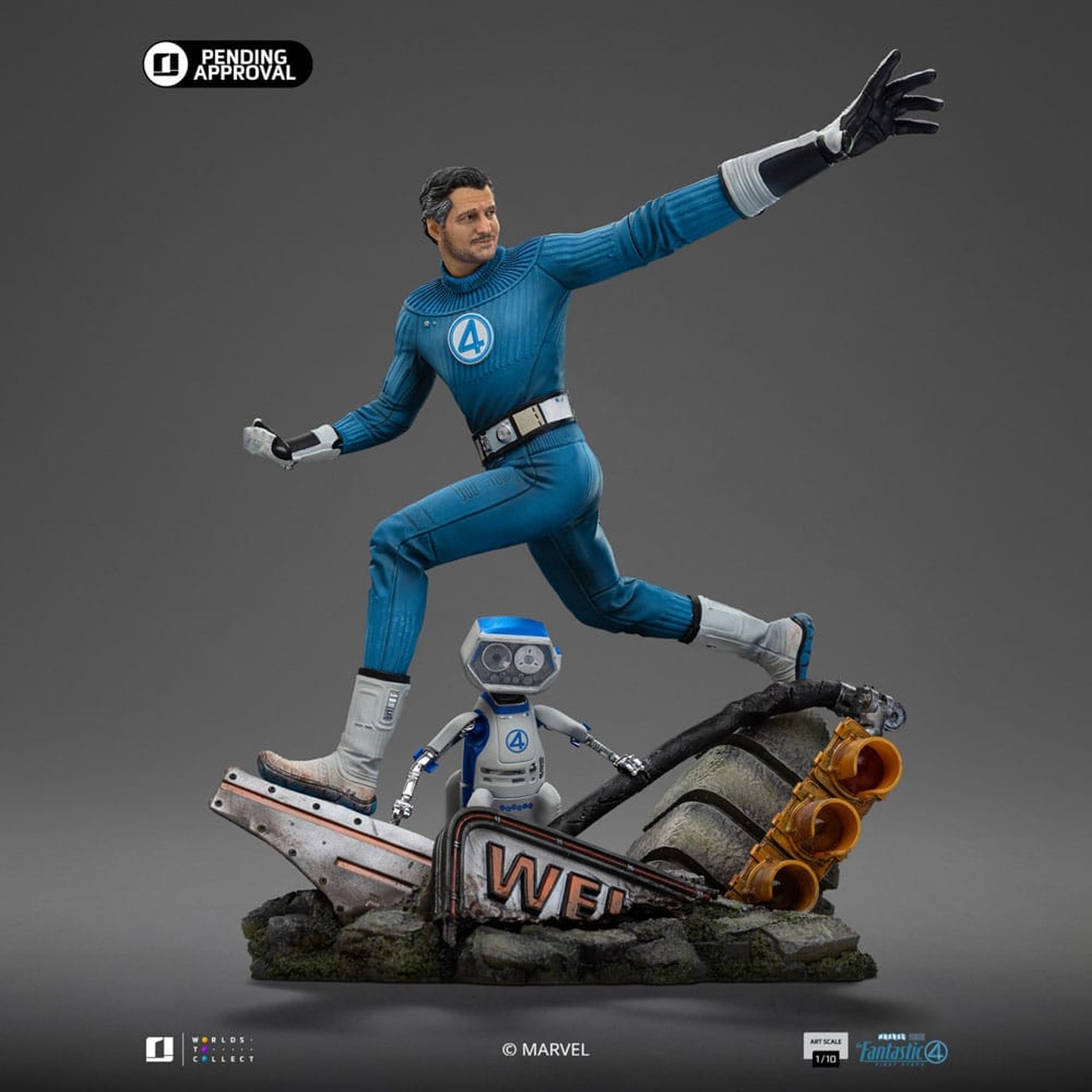 Fantastic Four Figurka Art Scale 1/10 Mr. Fantastic i H.E.R.B.I.E 26 cm