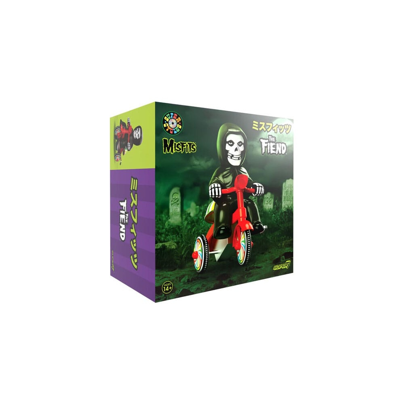 Misfits Super Cycles action figure Fiend (nero con triciclo rosso) 13 cm