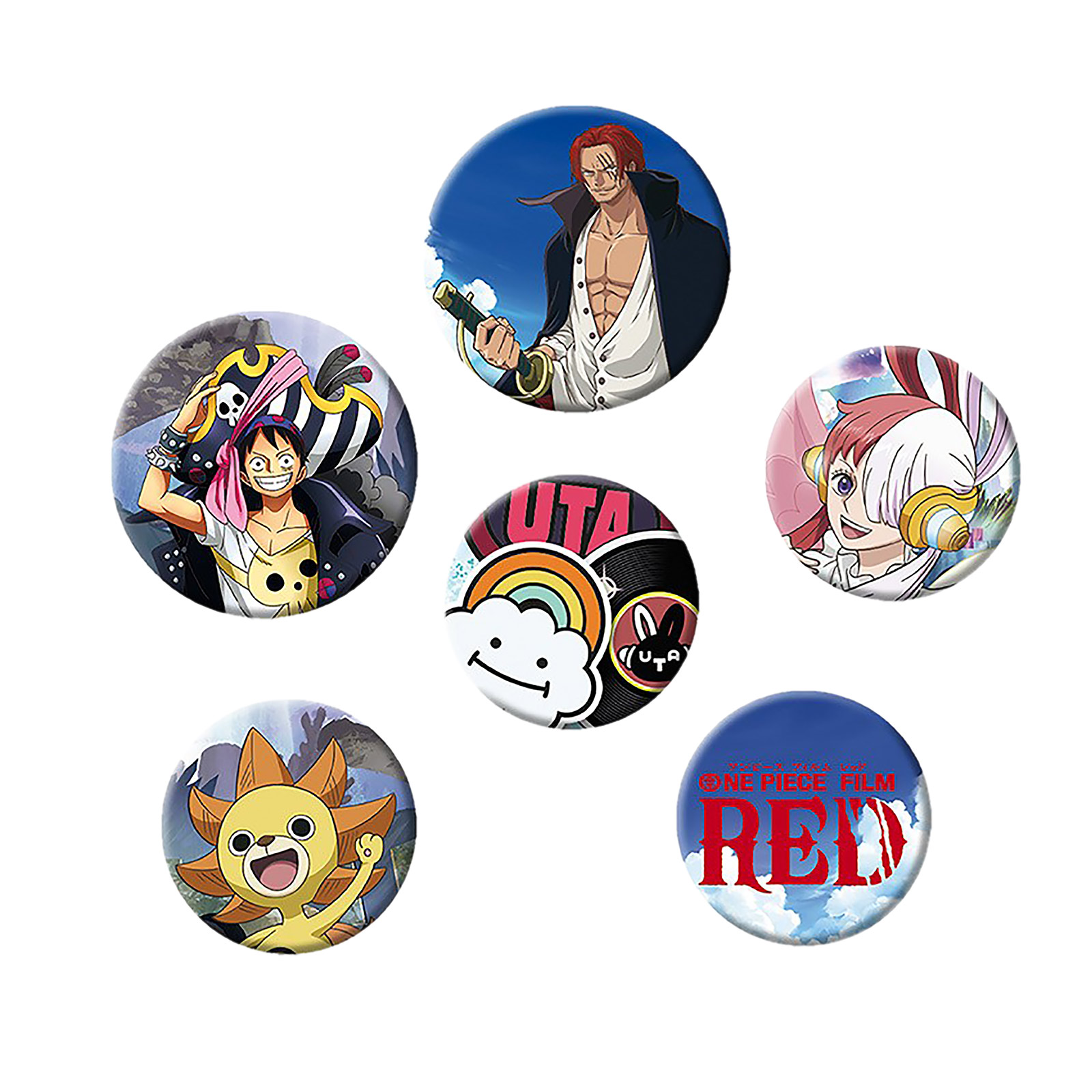 One Piece Red - Protagonisten Pins 6er Set