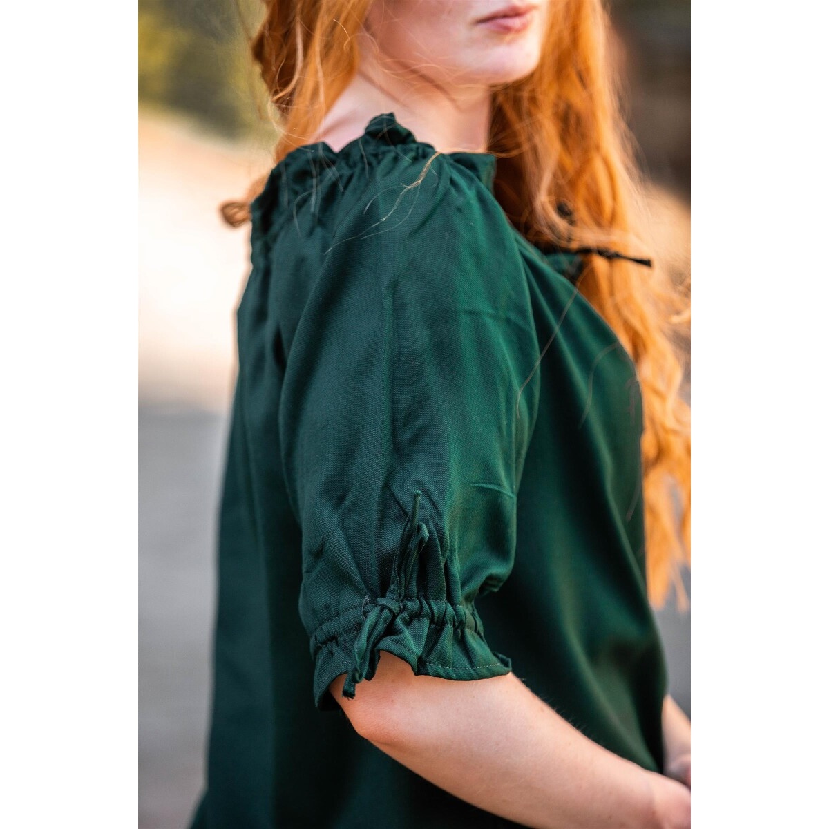 Medieval Short-Sleeve Blouse Vera green