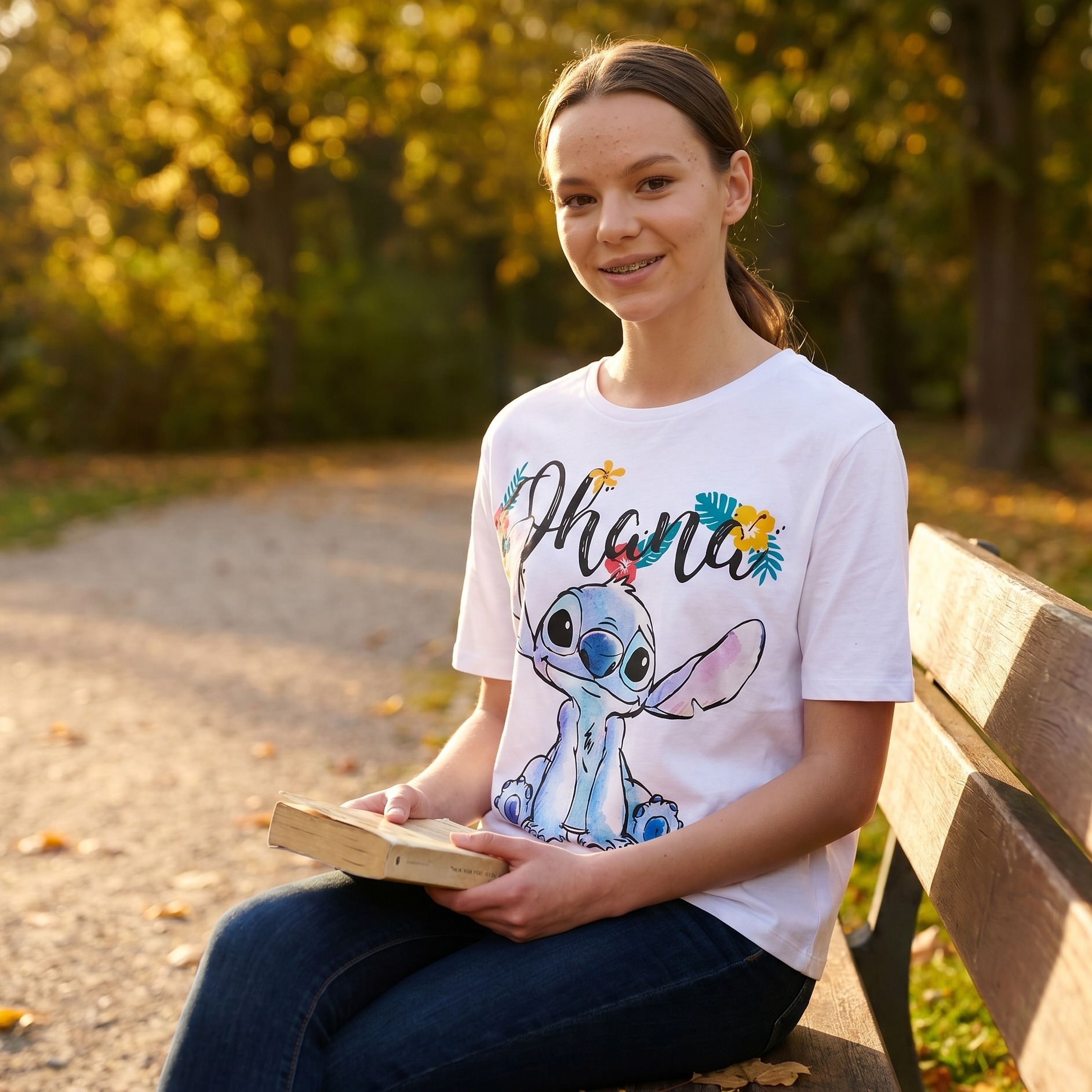 Lilo & Stitch - Ohana Camiseta para mujer blanca