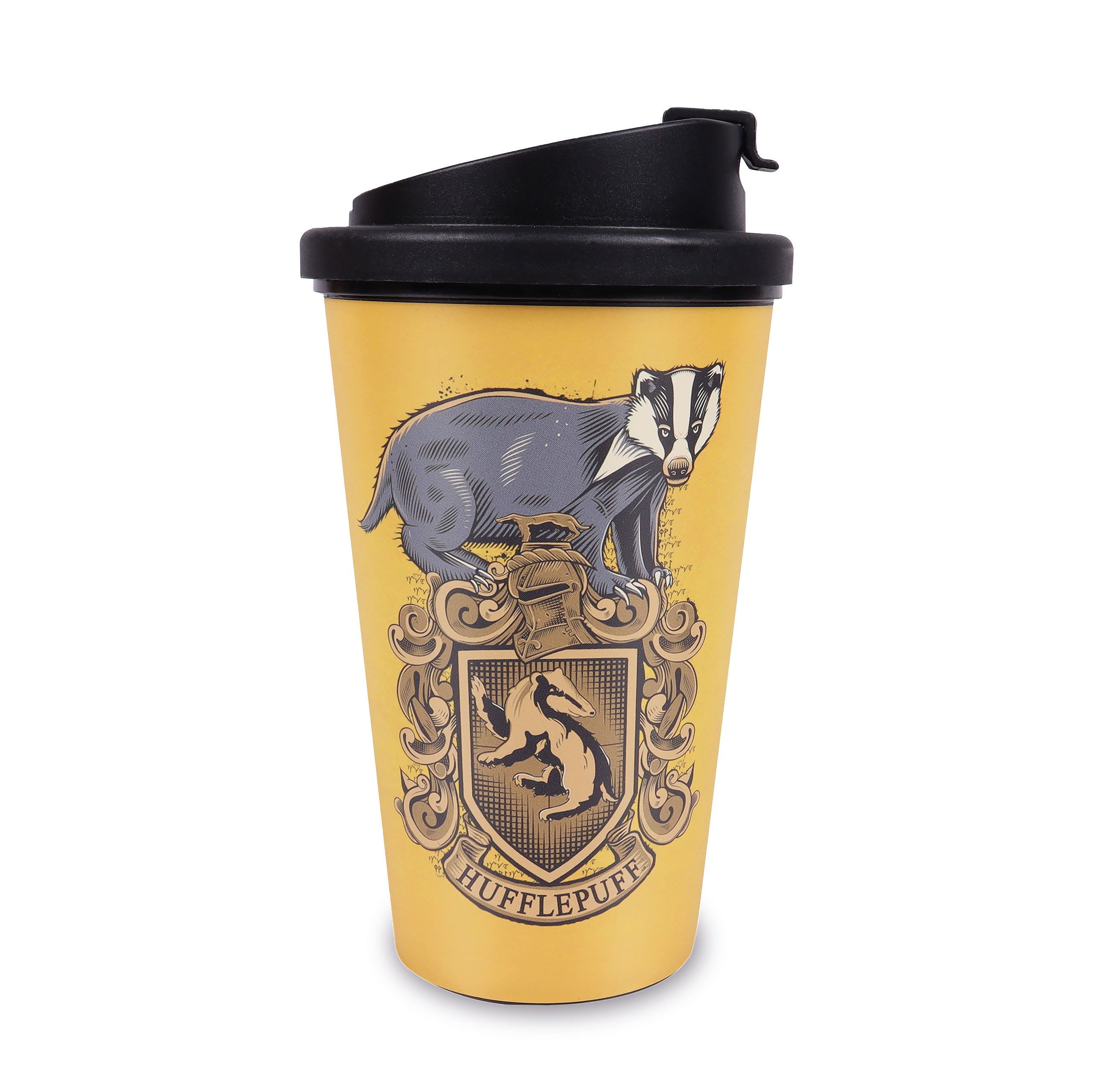 Official Harry Potter Hufflepuff Crest Large Plastic Sports Water Bottle – NEW