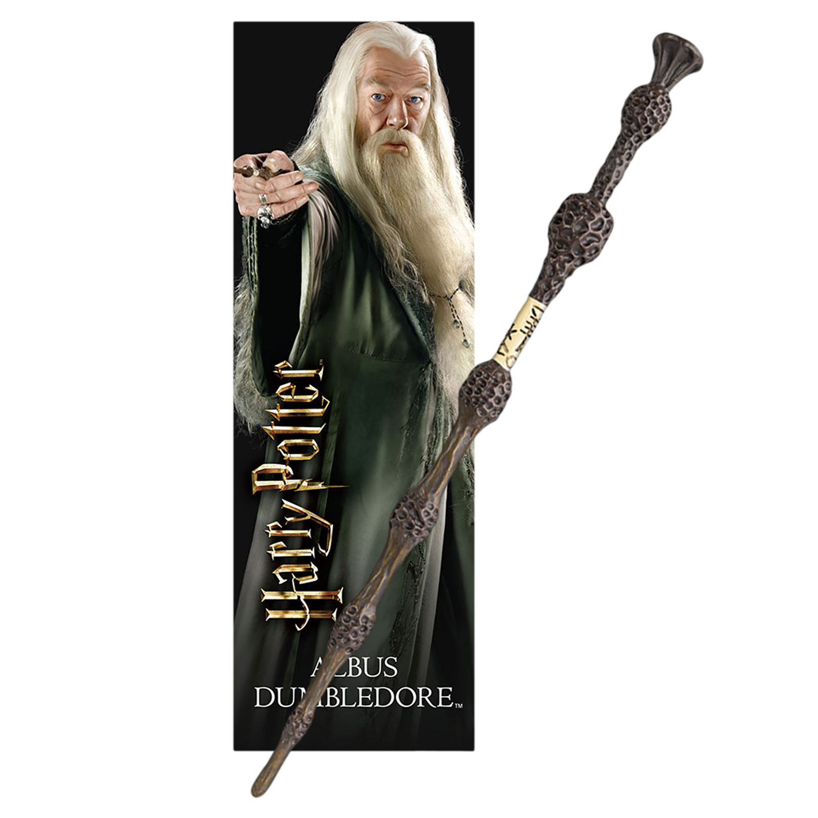 Dumbledore Toverstaf voor Jonge Tovenaars met Boekenlegger - Harry Potter