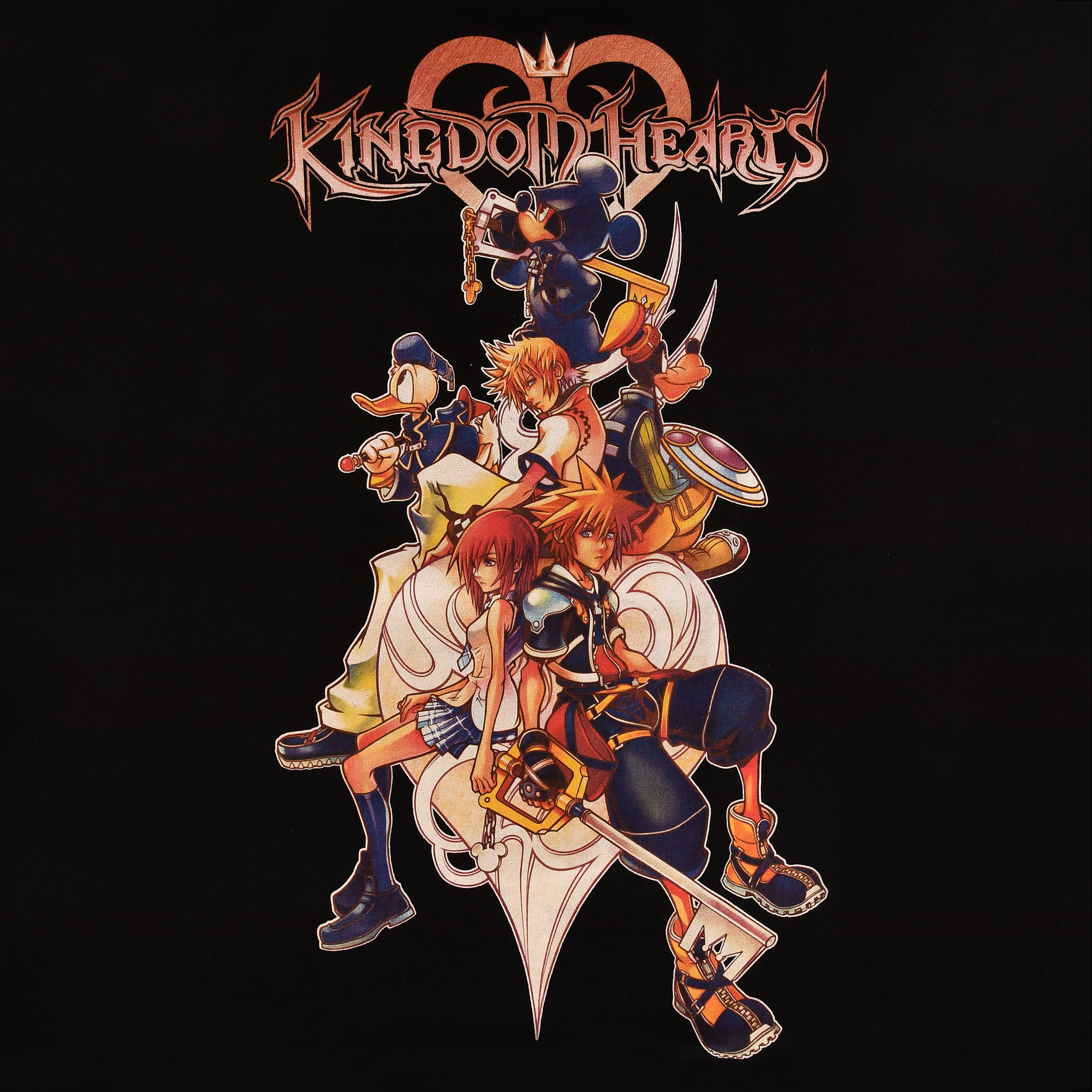 Kingdom Hearts - Familie T-shirt zwart