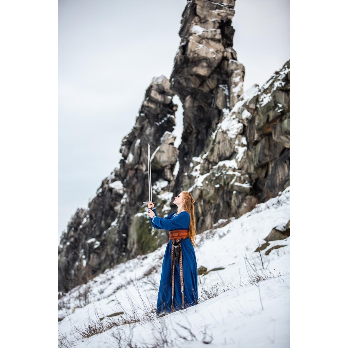 Medieval Viking Dress Brigida blue