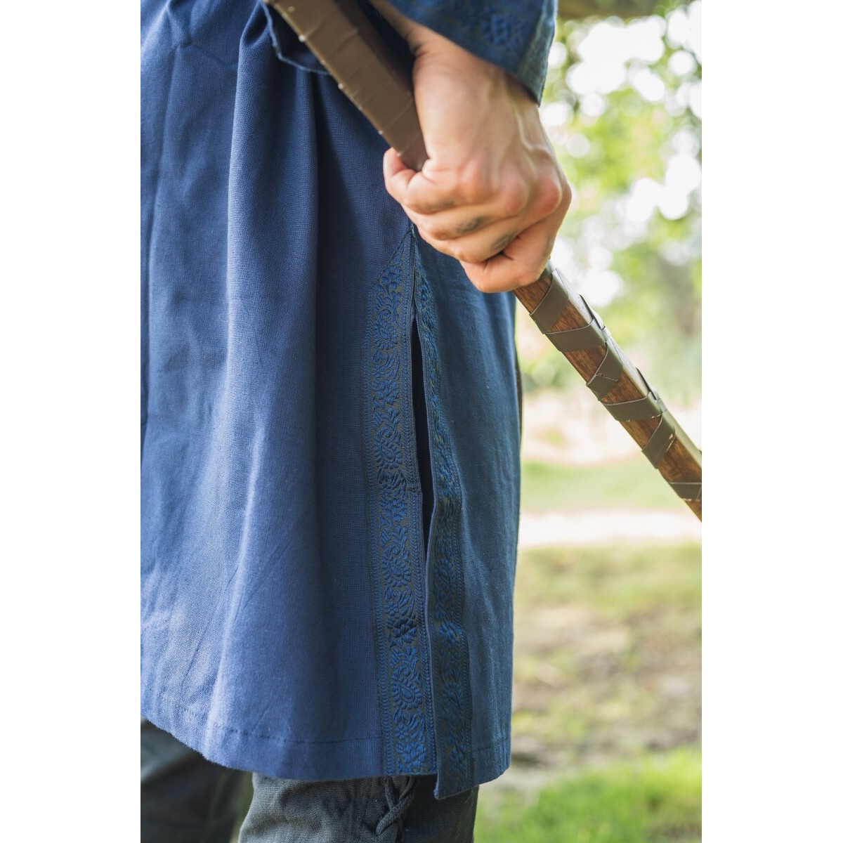 Medieval Tunic with Trim Halvor blue | Elbenwald