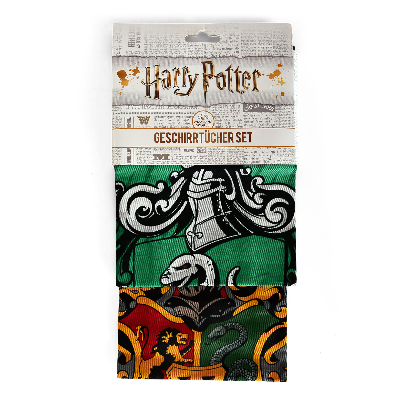Harry Potter - Slytherin & Hogwarts Dish Towel Set