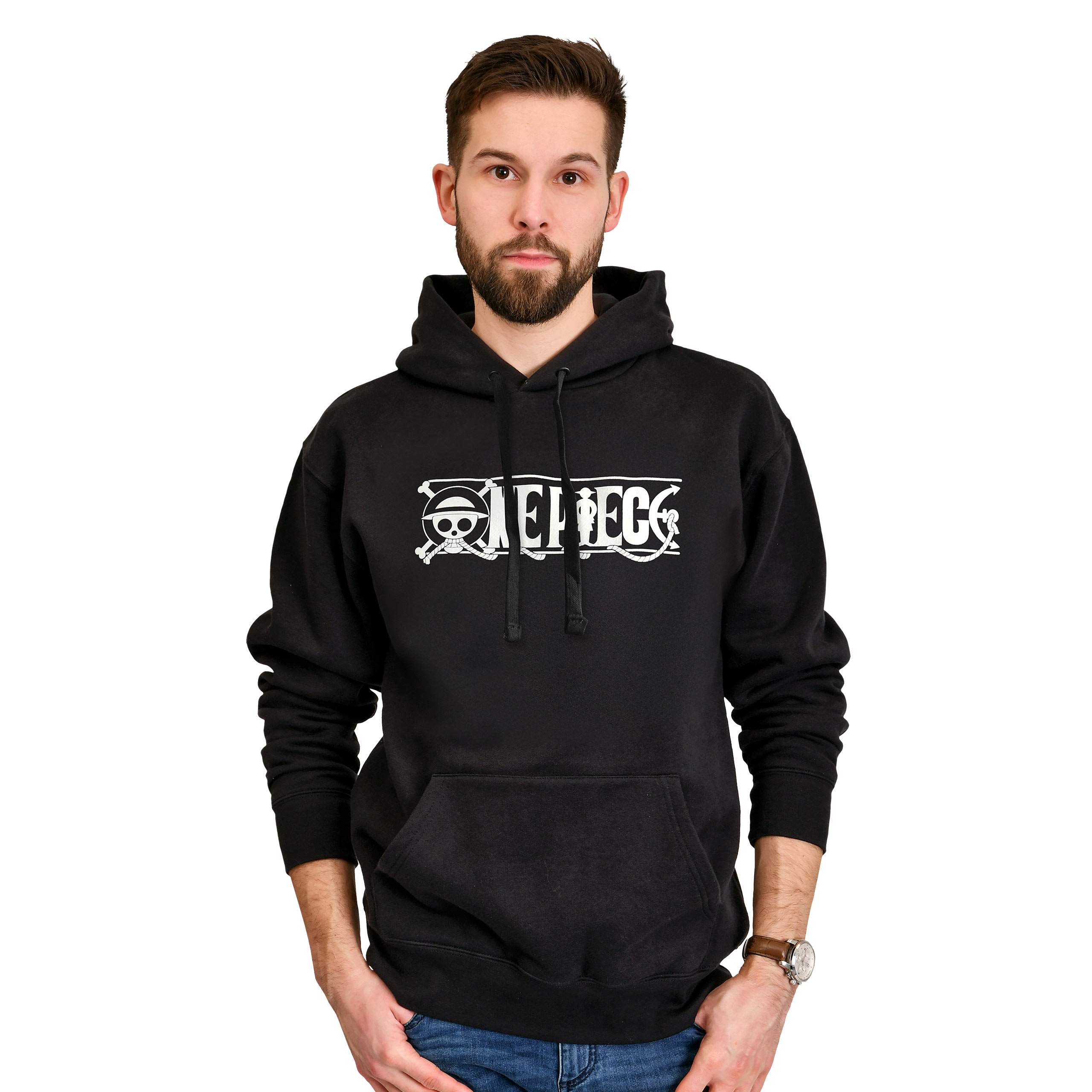 One Piece - Luffy Strohoed Crew Hoodie Zwart