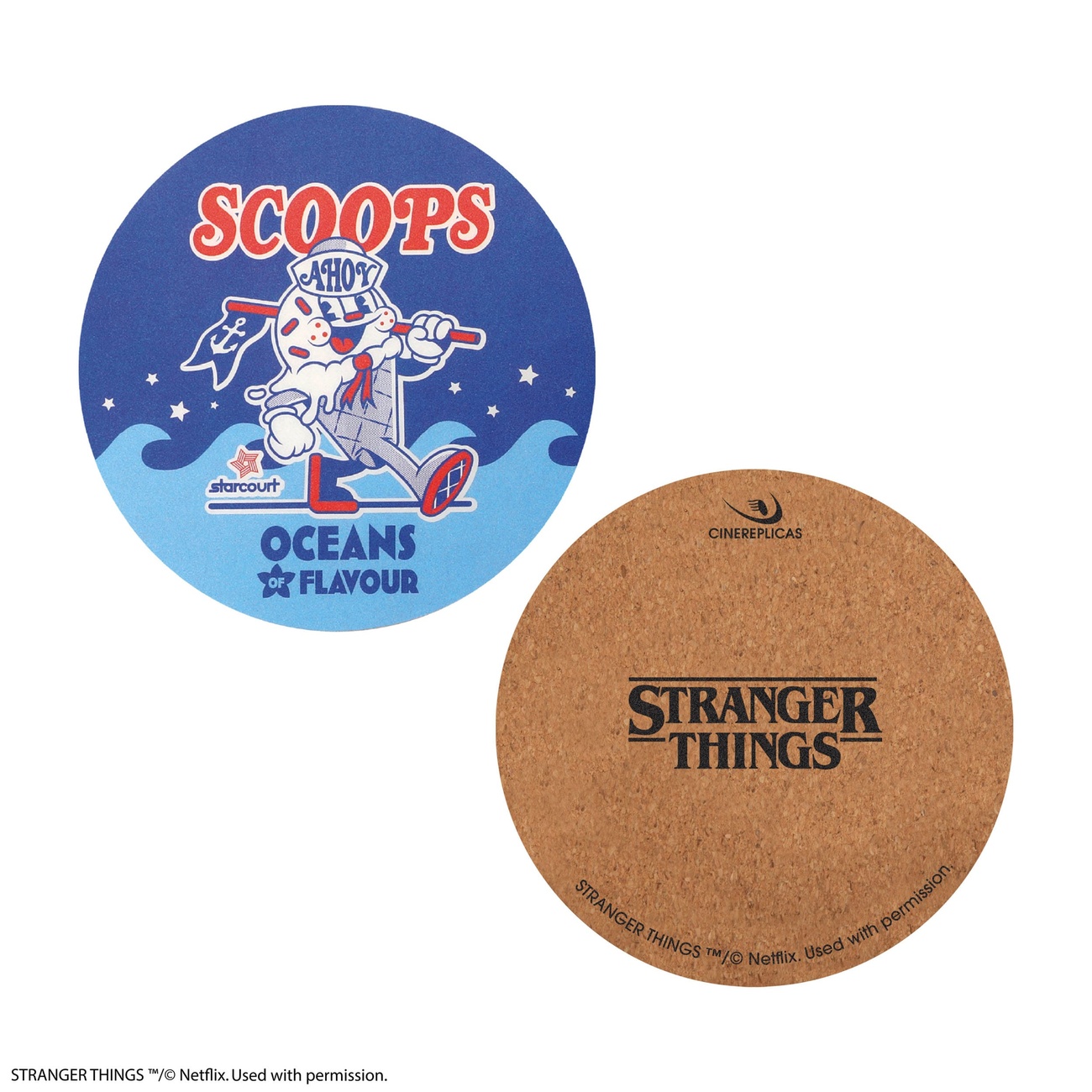 Stranger Things Posavasos Scoops Ahoy Pack de 4