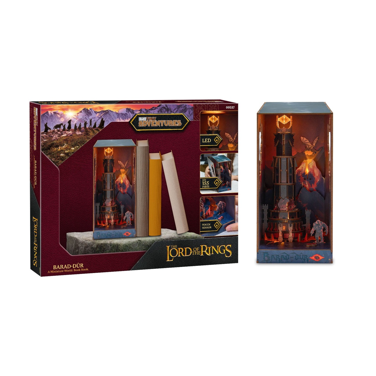 Der Herr der Ringe Tiny Adventures Book Nook Mini-Diorama Barad-Dûr 23 cm