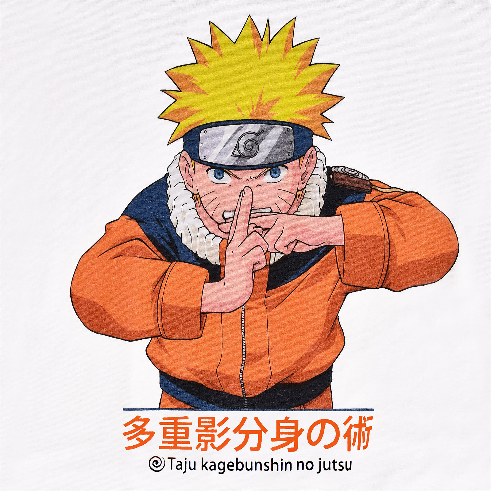 Naruto Uzumaki Kage Bunshin no Jutsu T-Shirt weiß
