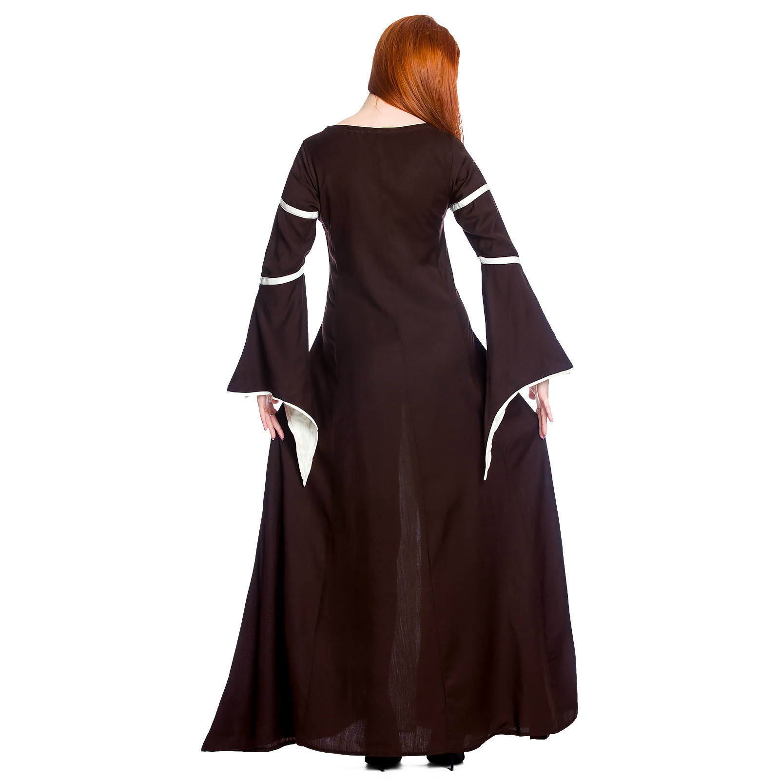 Middeleeuwse jurk Katherina bruin-natuur